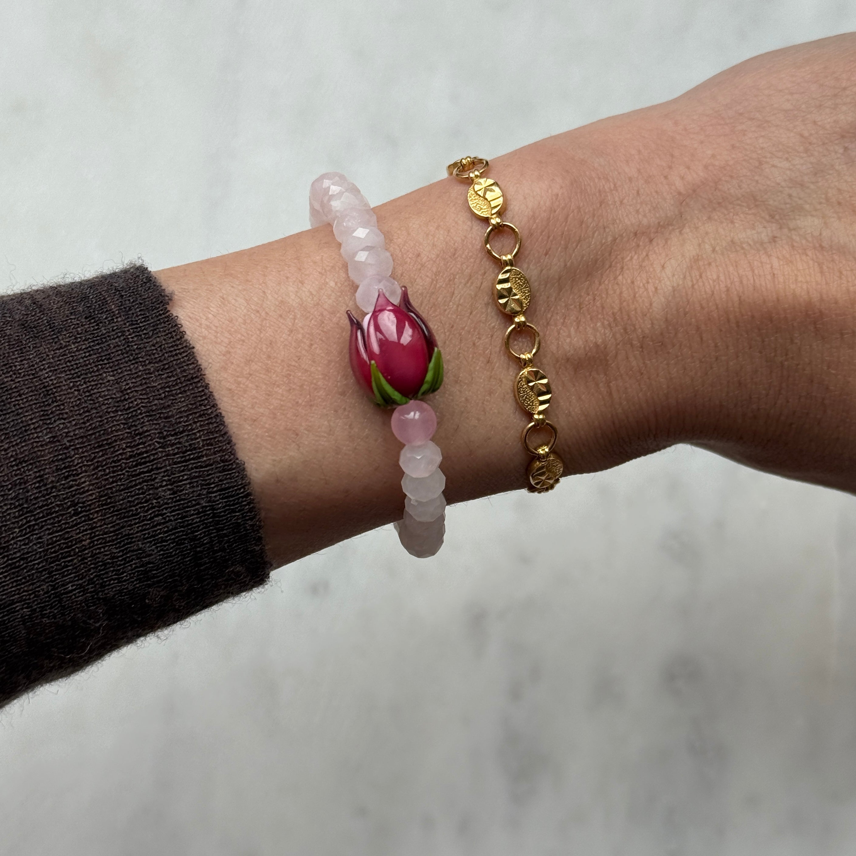 All Pink Tulip Bracelet