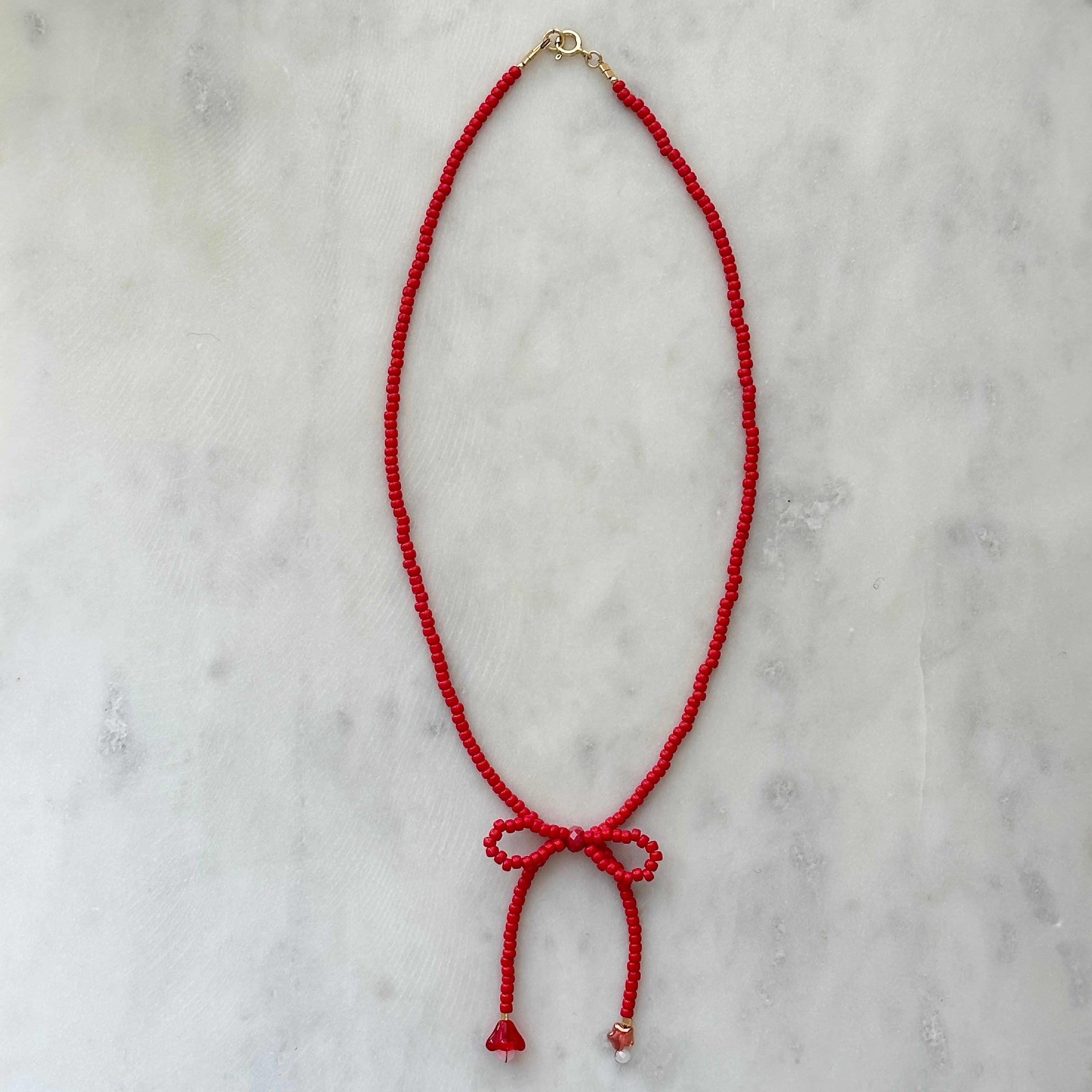 Bow Choker - Red