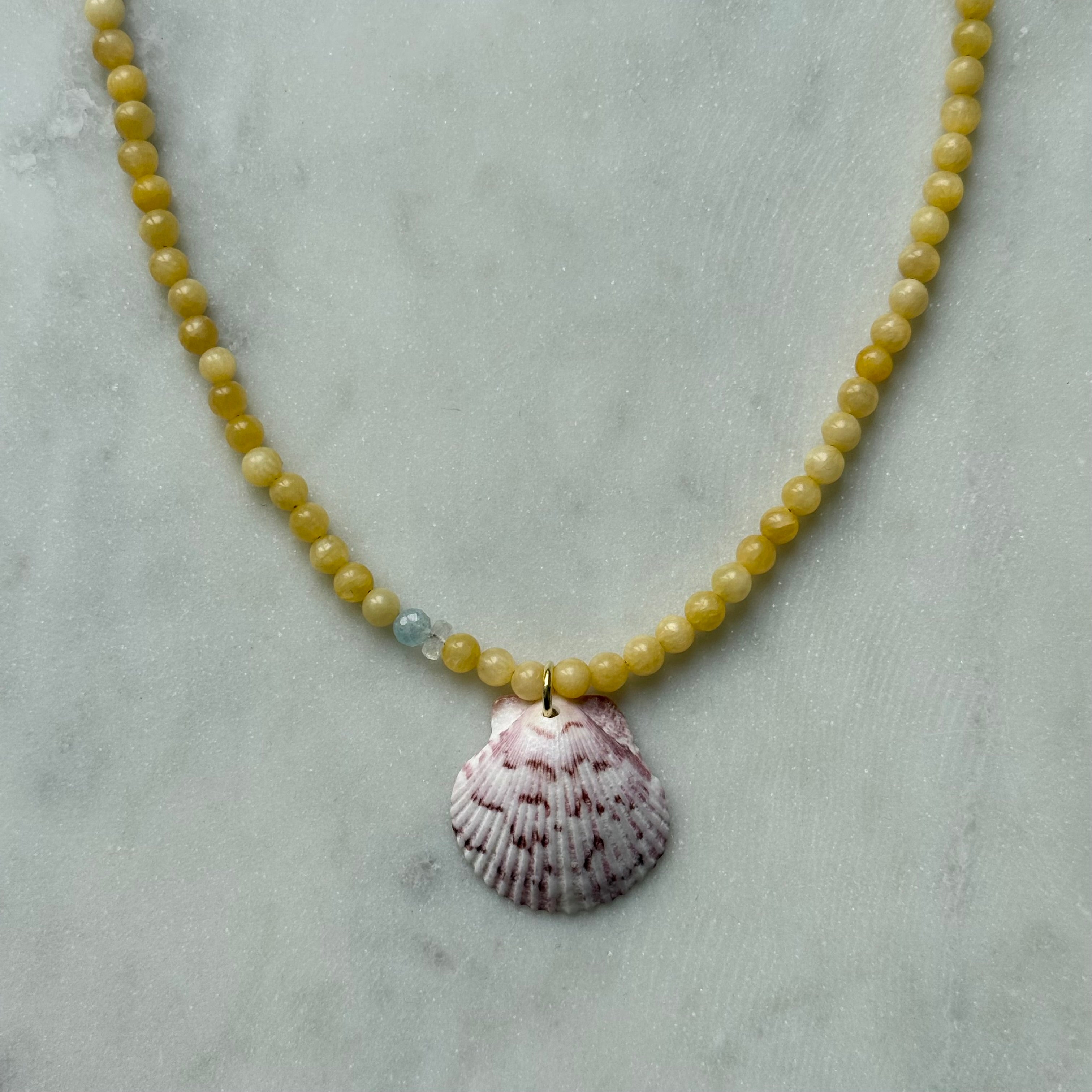 Small Lilac Scallop Neckalace