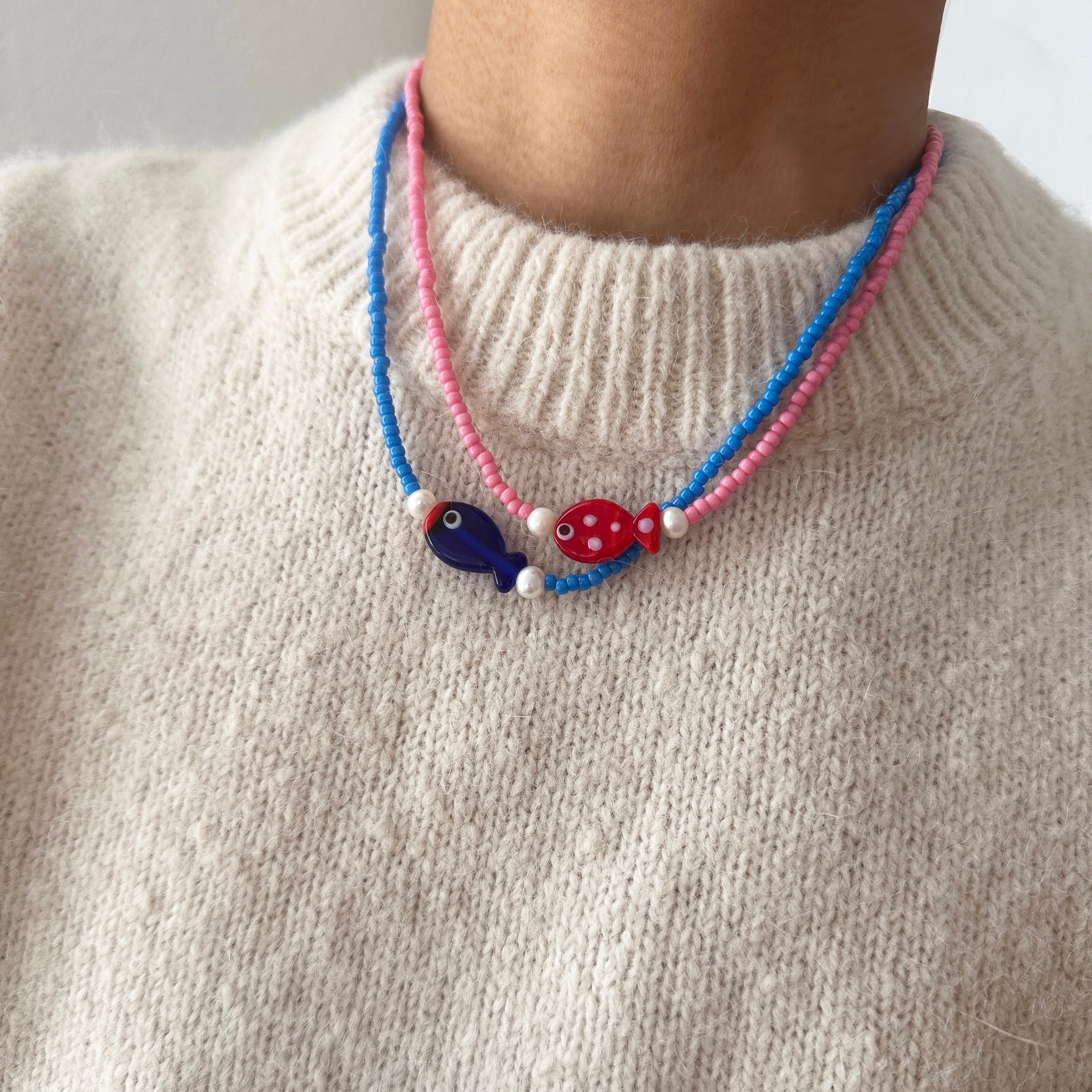 Azur Blue Fishy Necklace