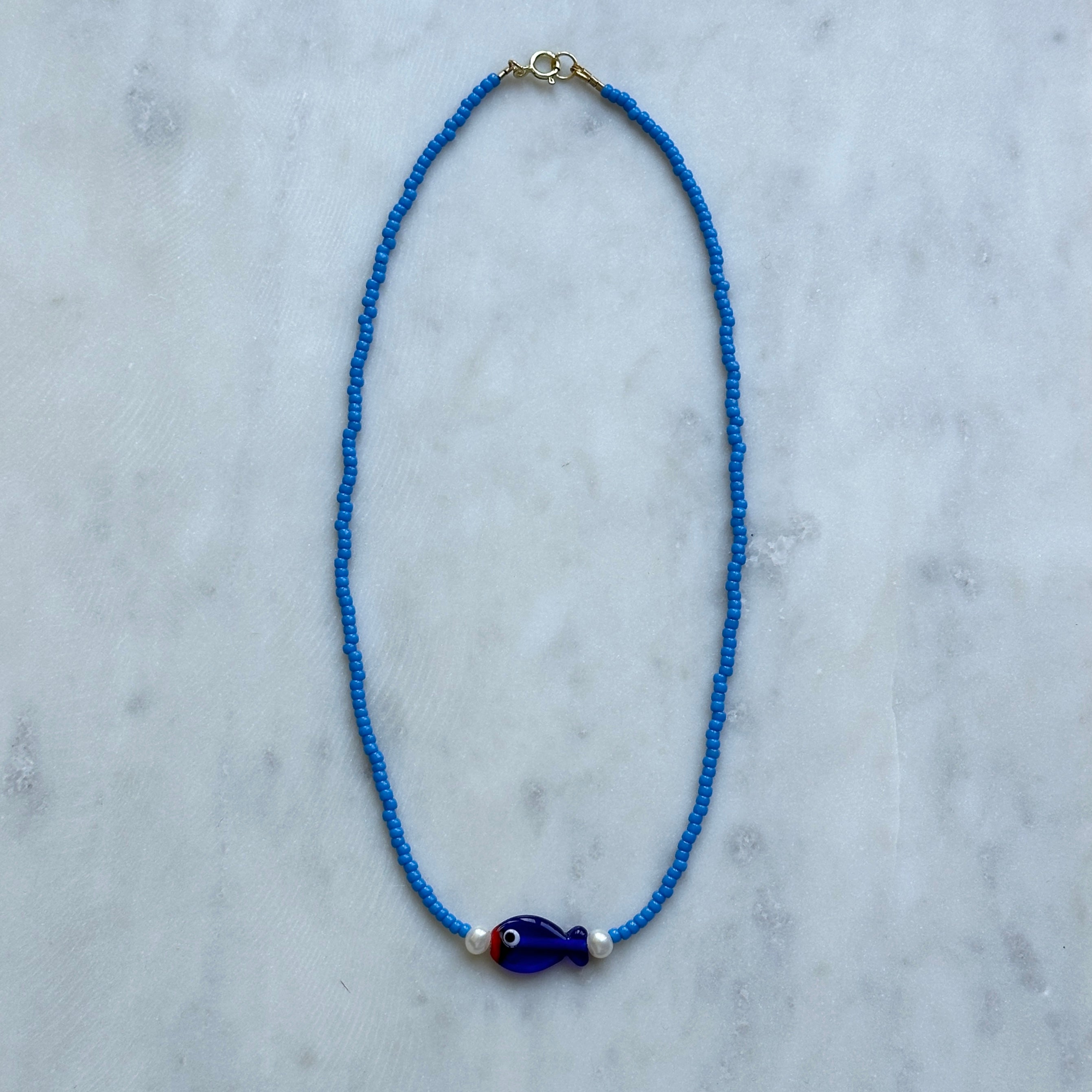 Azur Blue Fishy Necklace