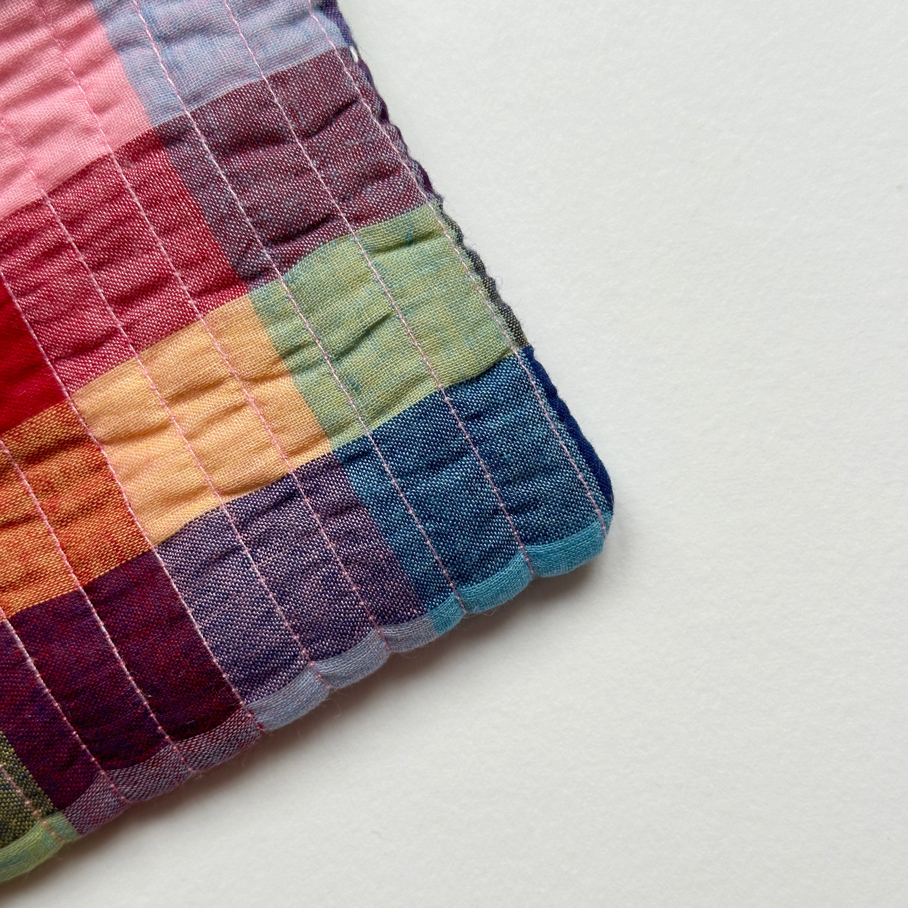 Quilted Coin Purse - Colourful Check