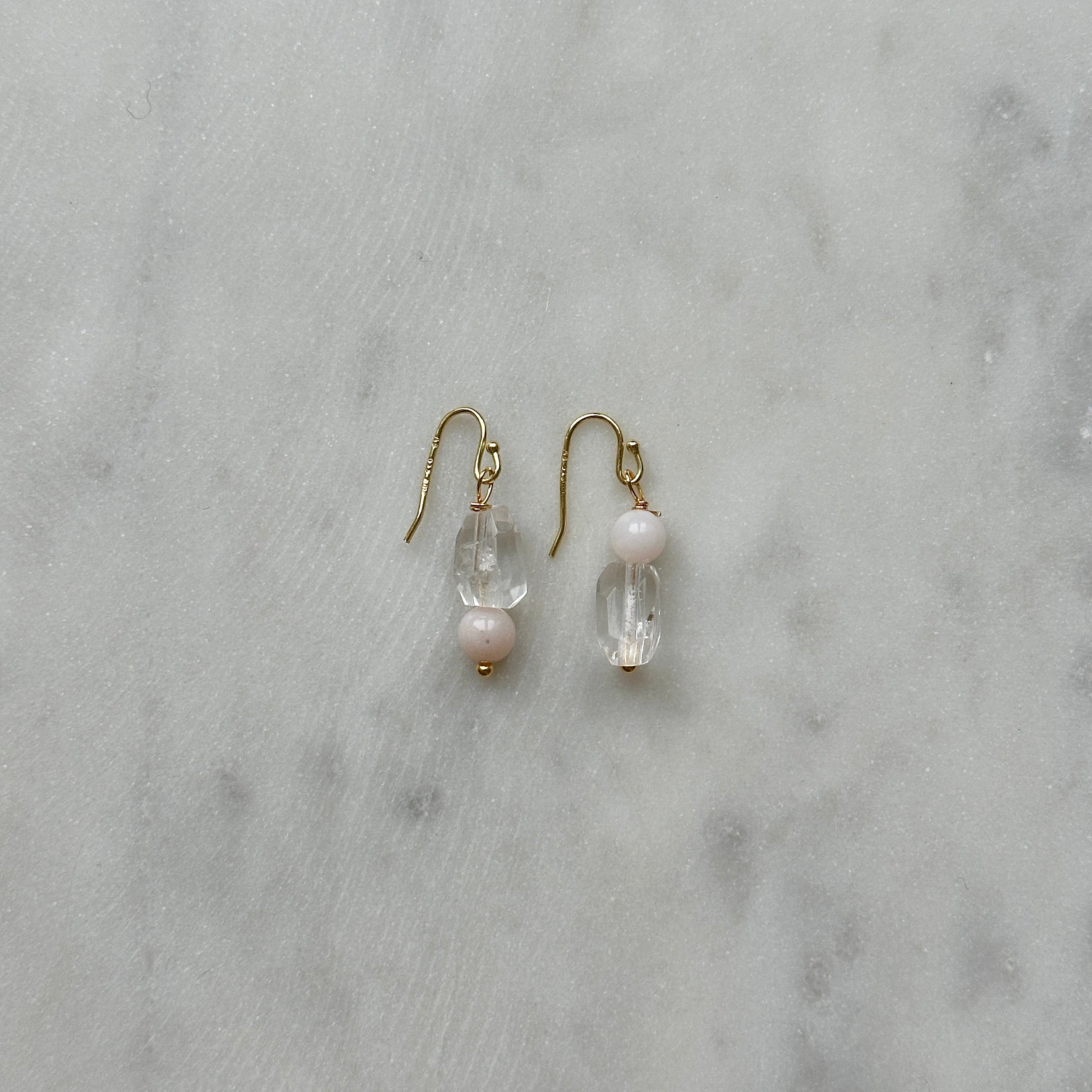 Positivity & Happiness (Rock Crystal & Andenopal) Earrings