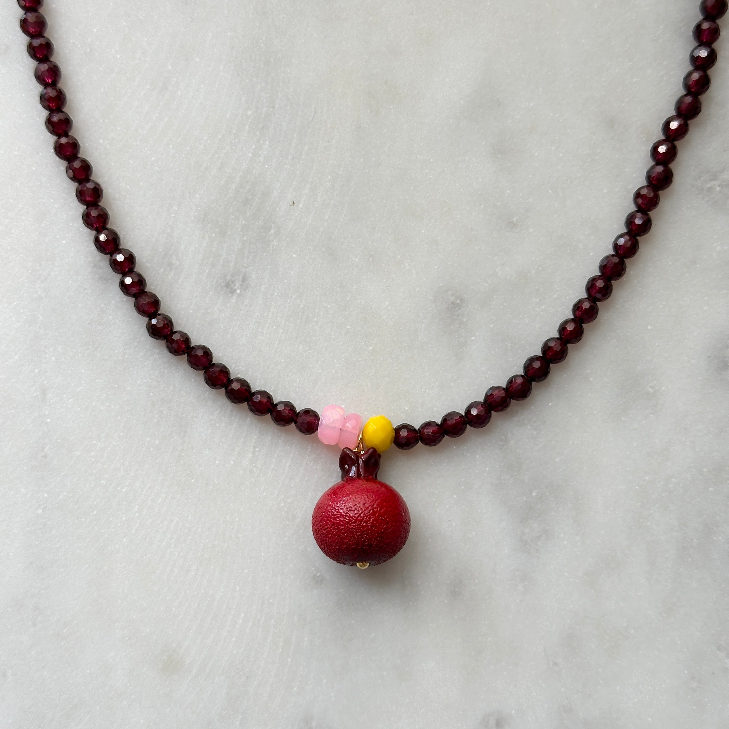 Red Ruby Pomegranate Neckace