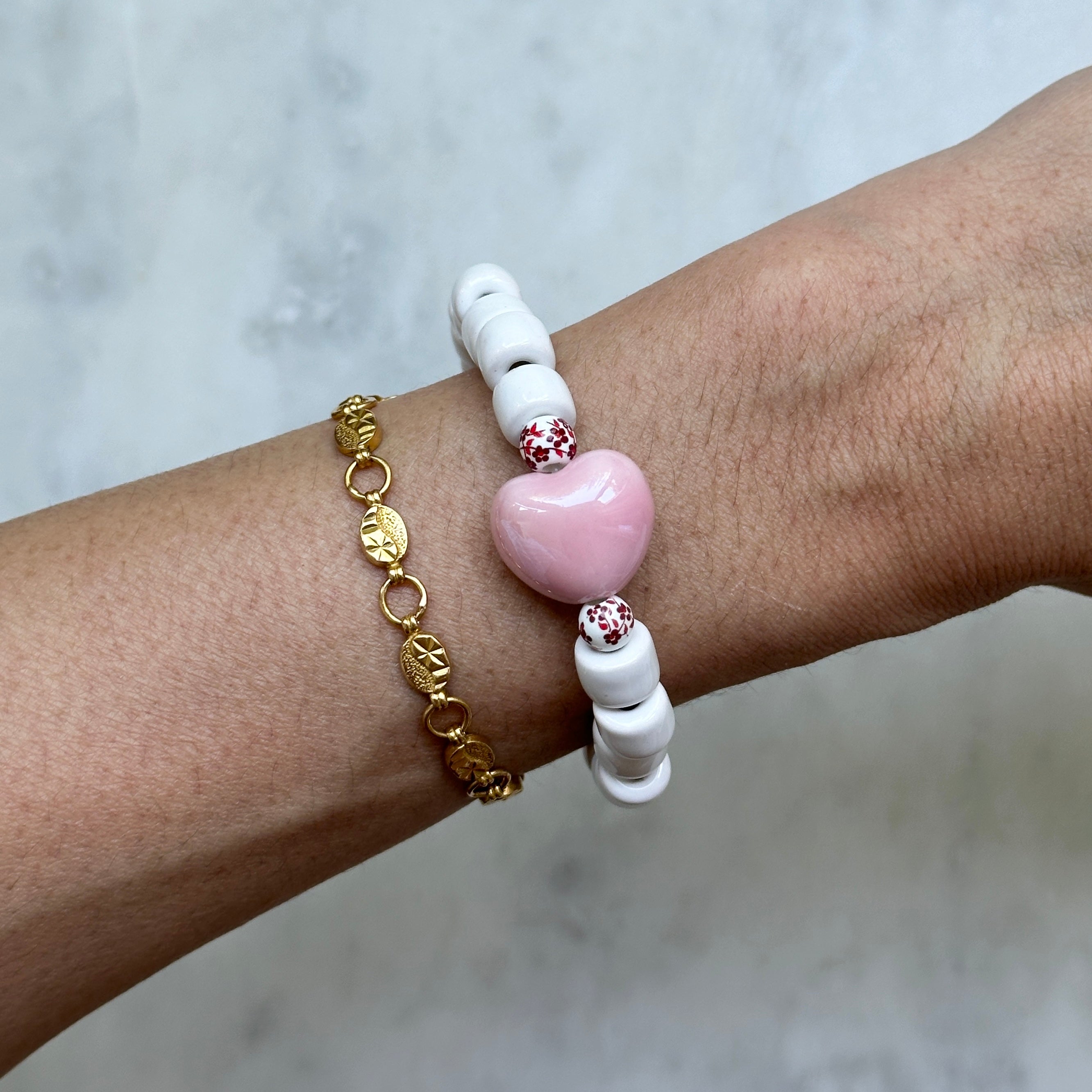 Close To My Heart Bracelet - All White Blush