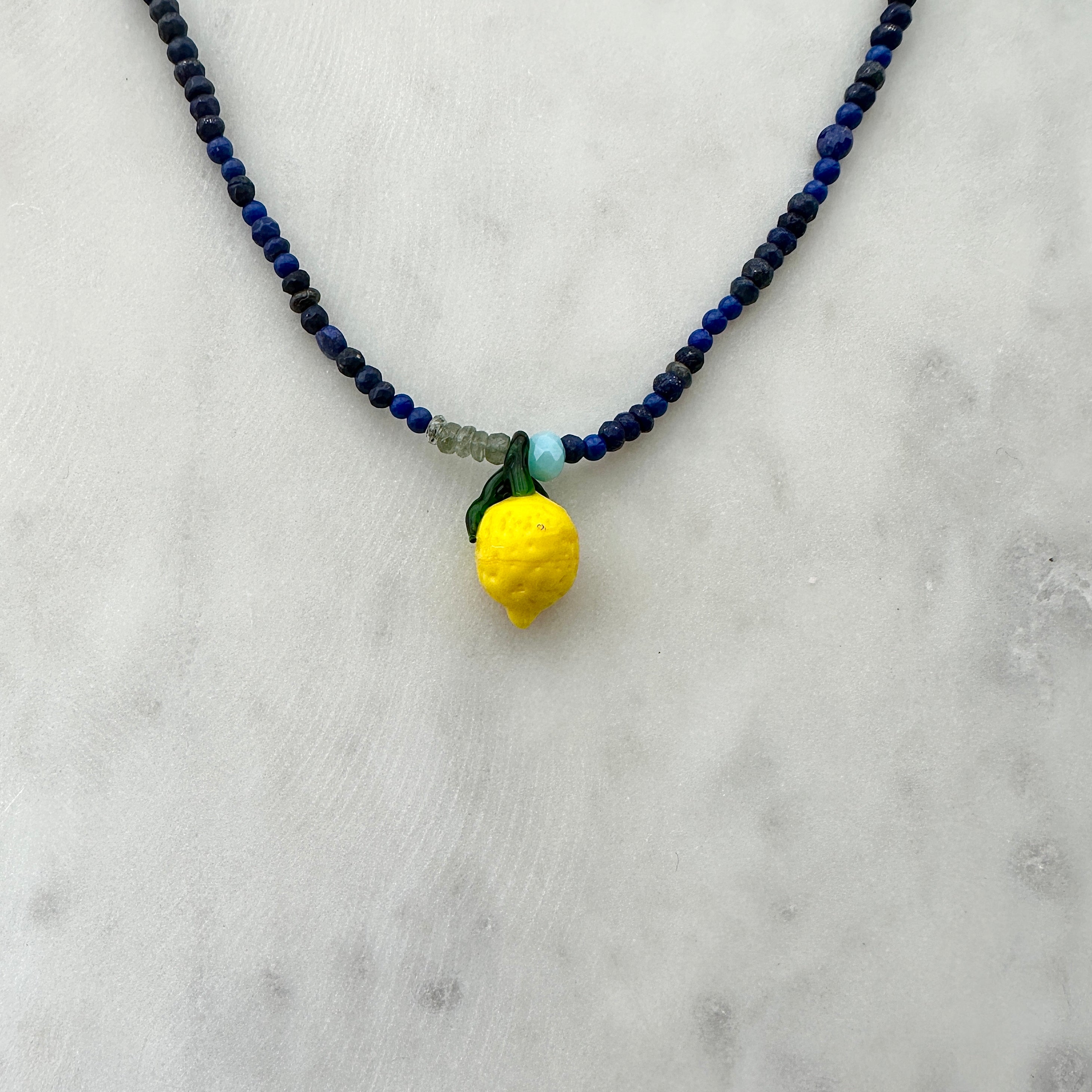 PRE - ORDER - Lemon at Midnight Necklace
