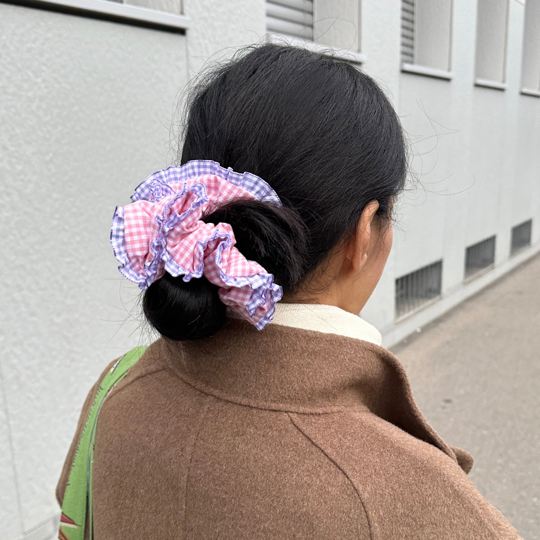 Oversized Scrunchie - Vichy Candy