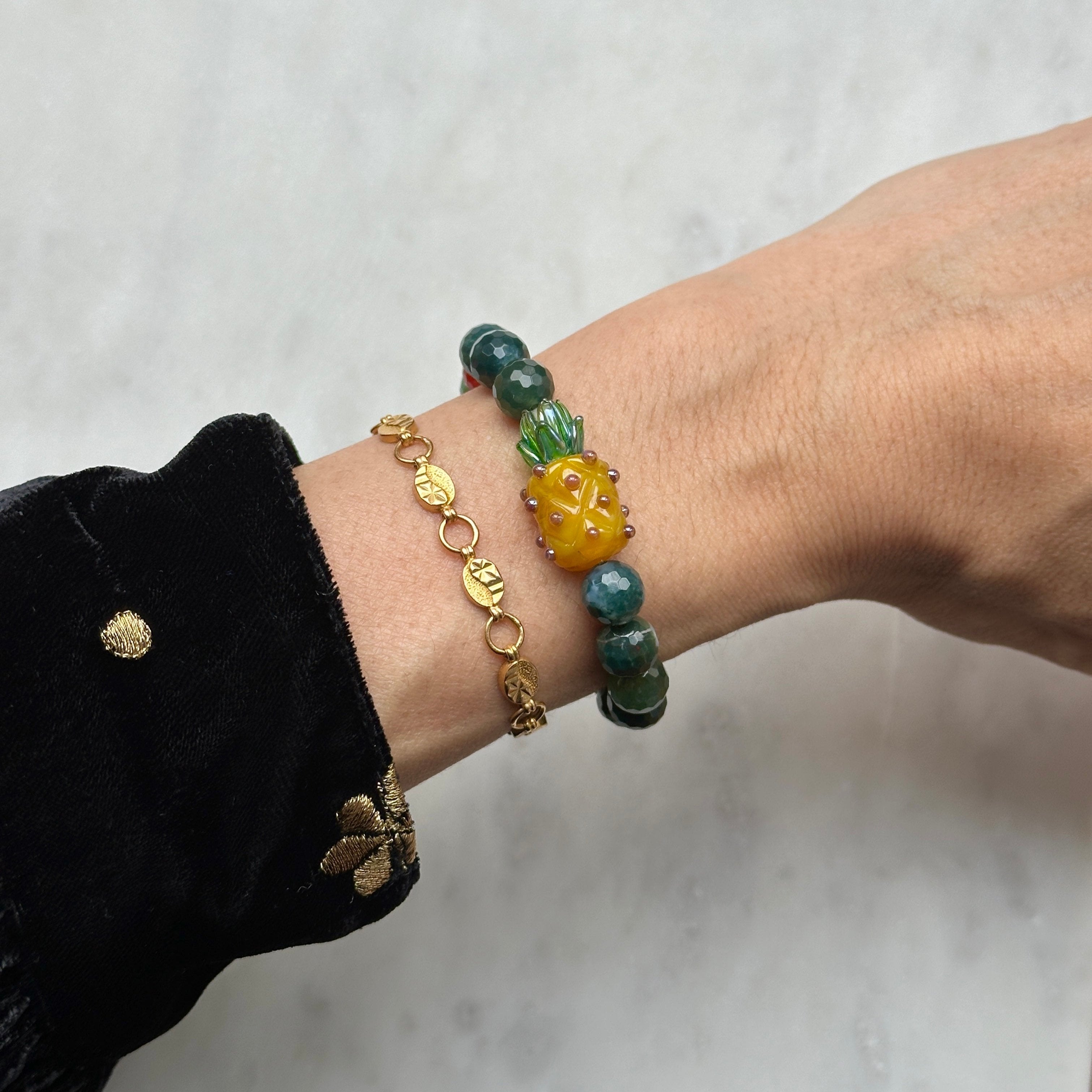 Golden Pineapple Bracelet