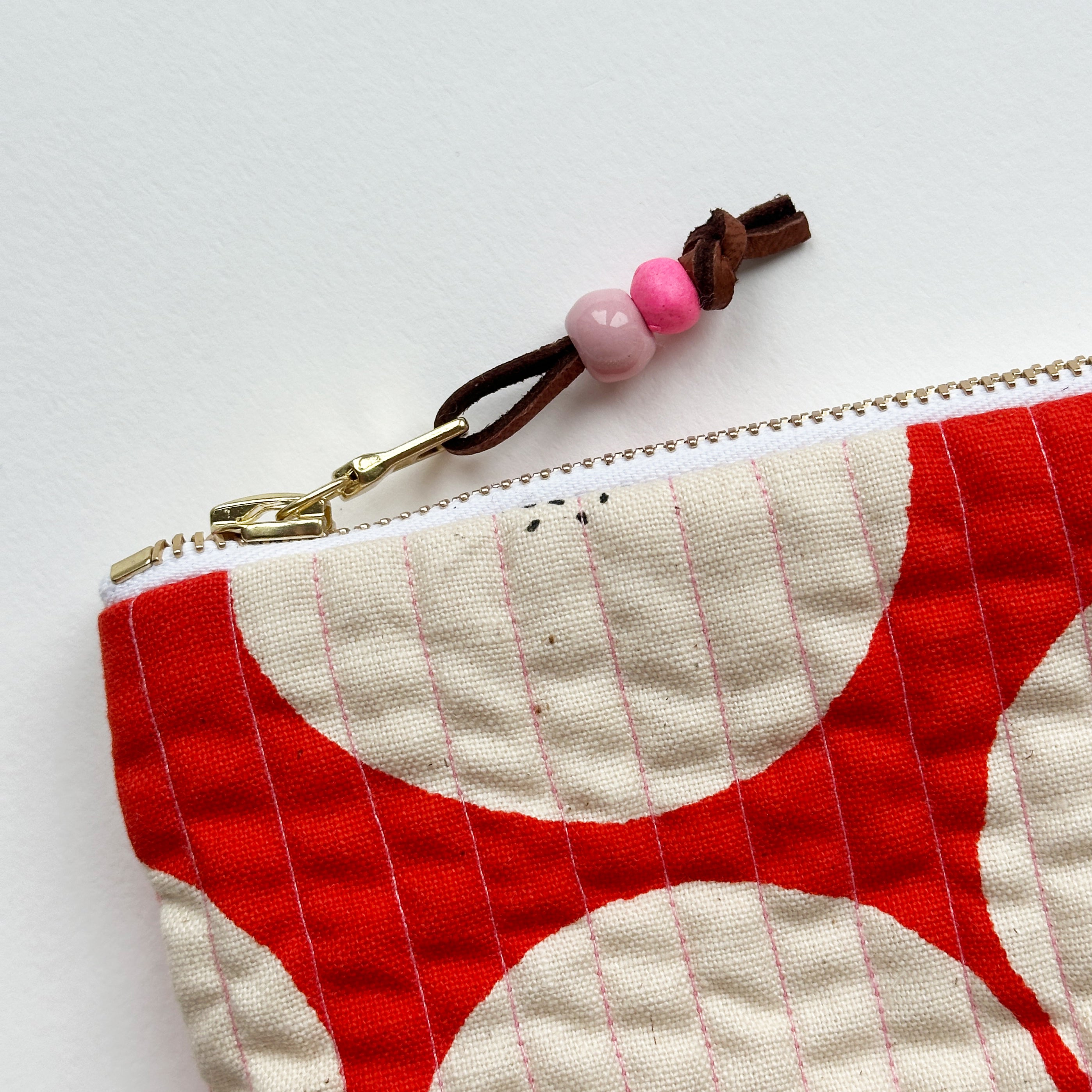 Quilted Coin Purse - Bright red