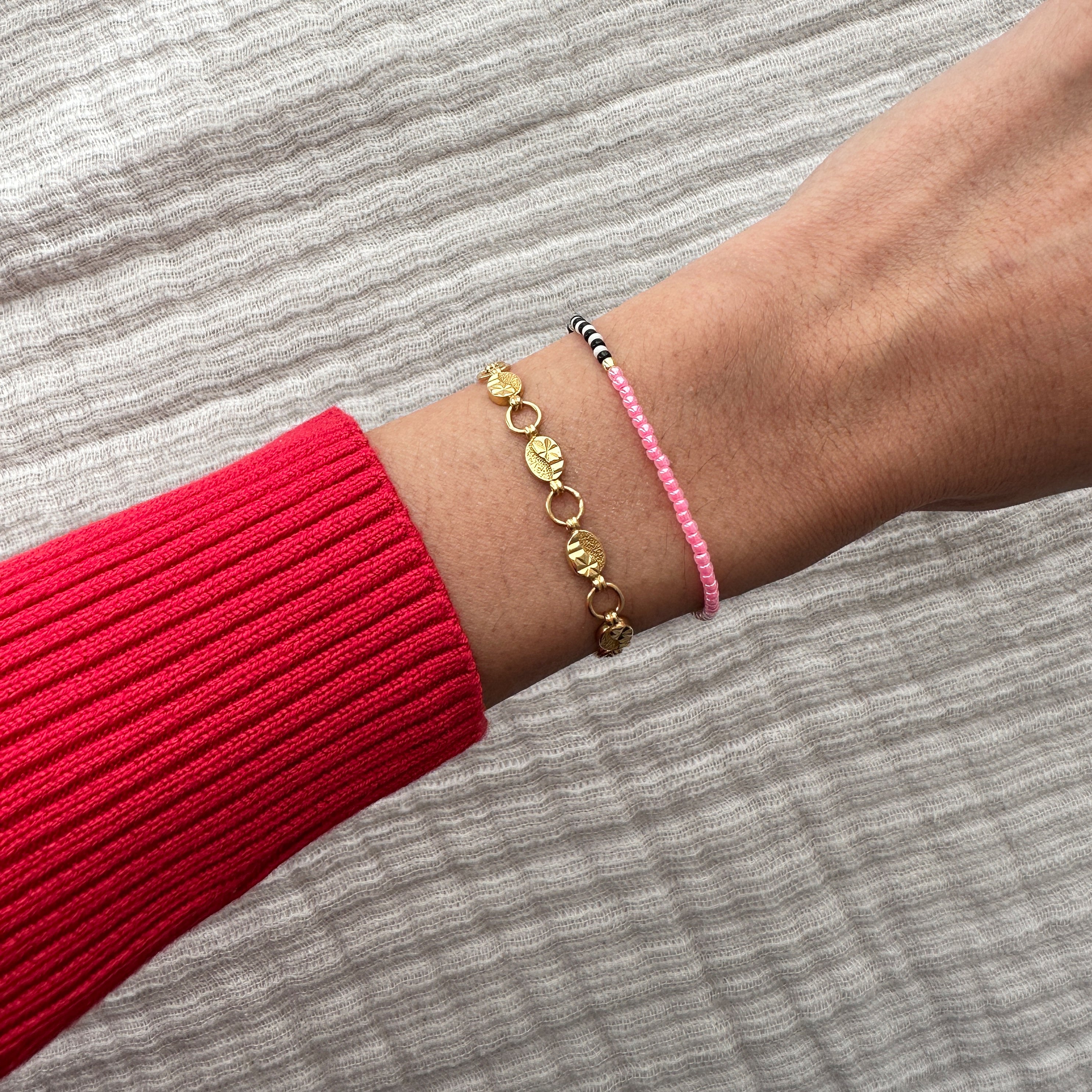 Harlequin Bracelet - Pink & Blush
