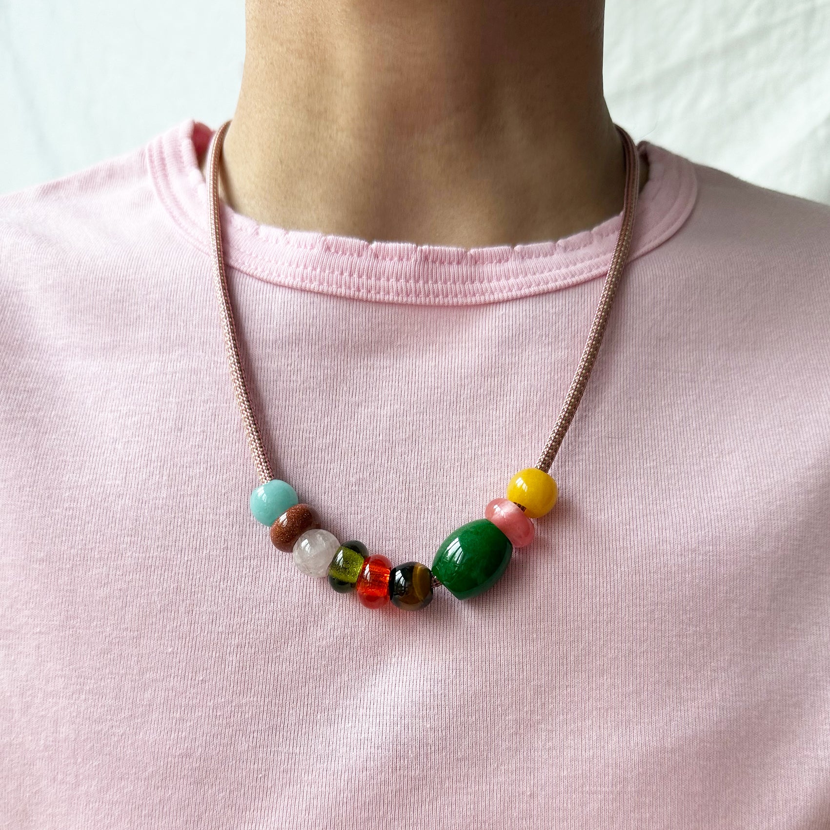 Cord Necklace - Berry