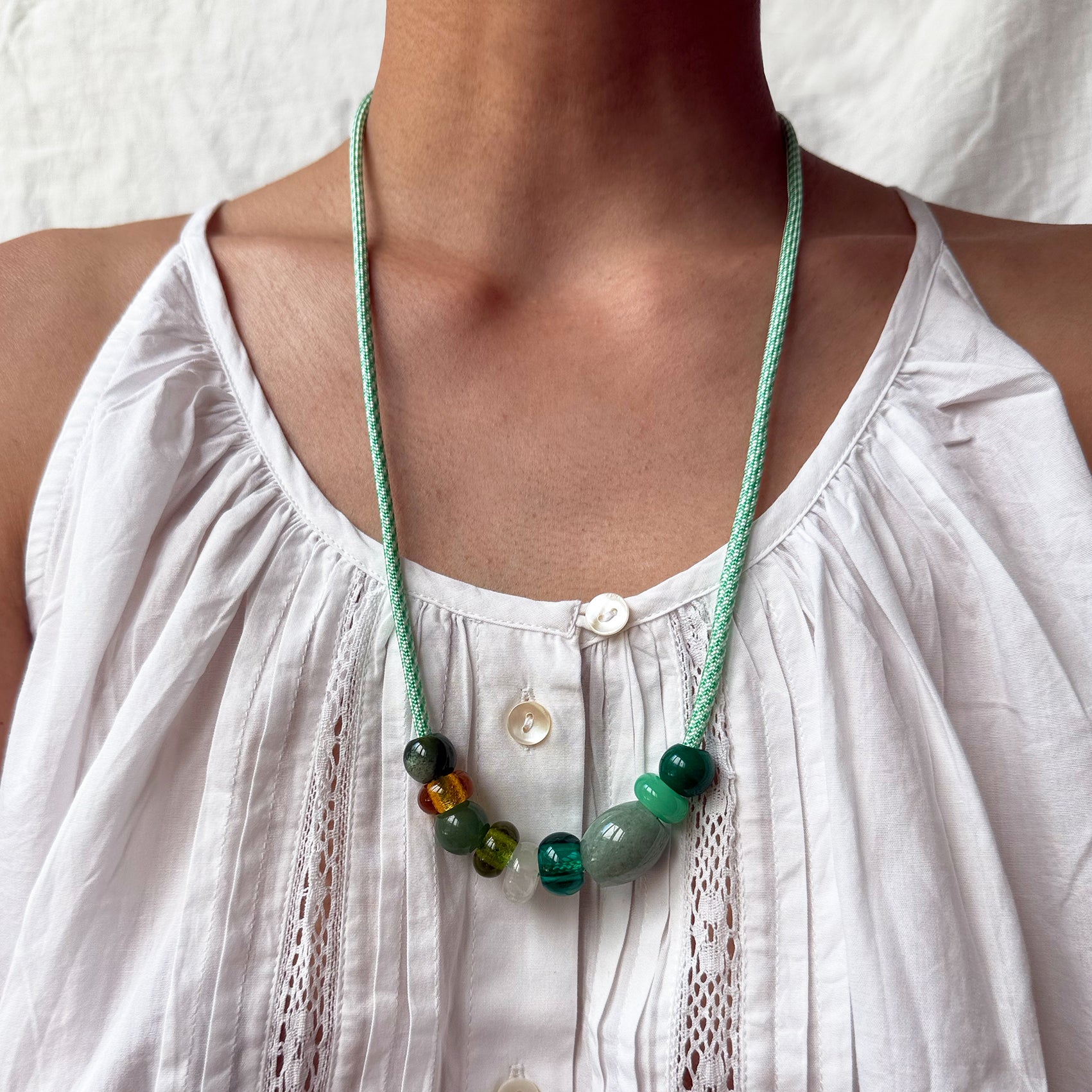 Cord Neclace - Aqua