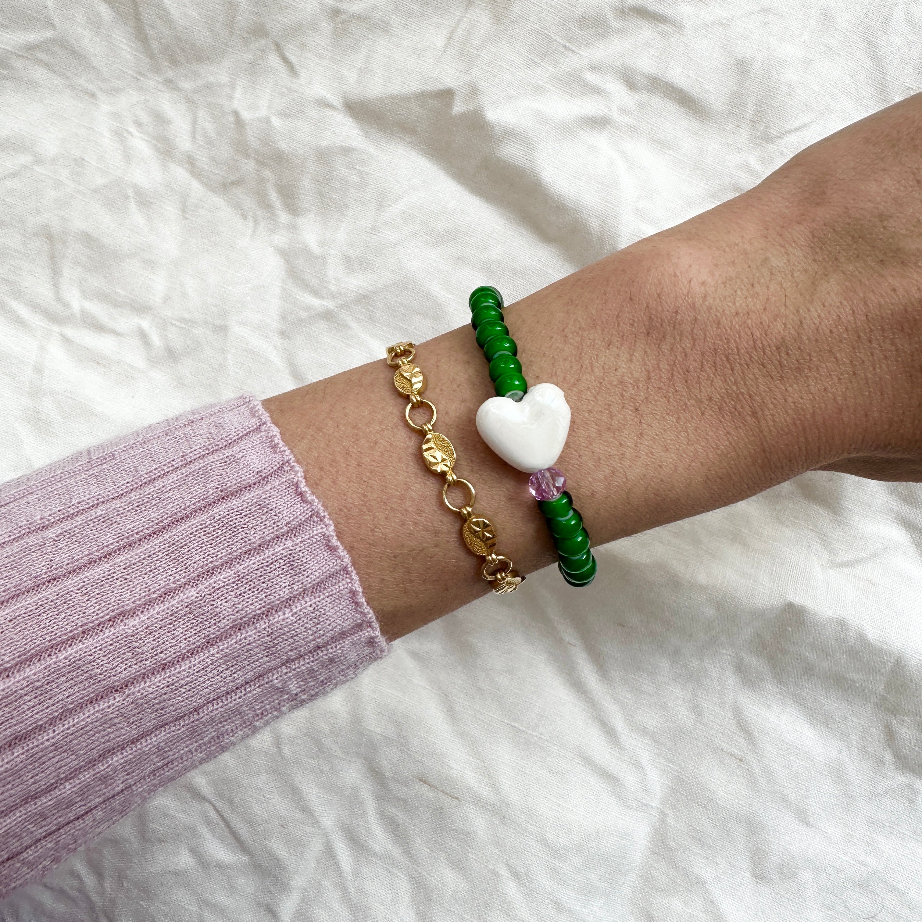 Young at Heart - White/Grassgreen