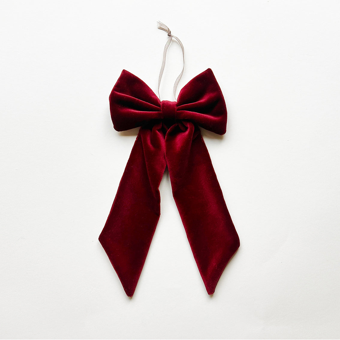Velvet Bow - Bordeaux Red