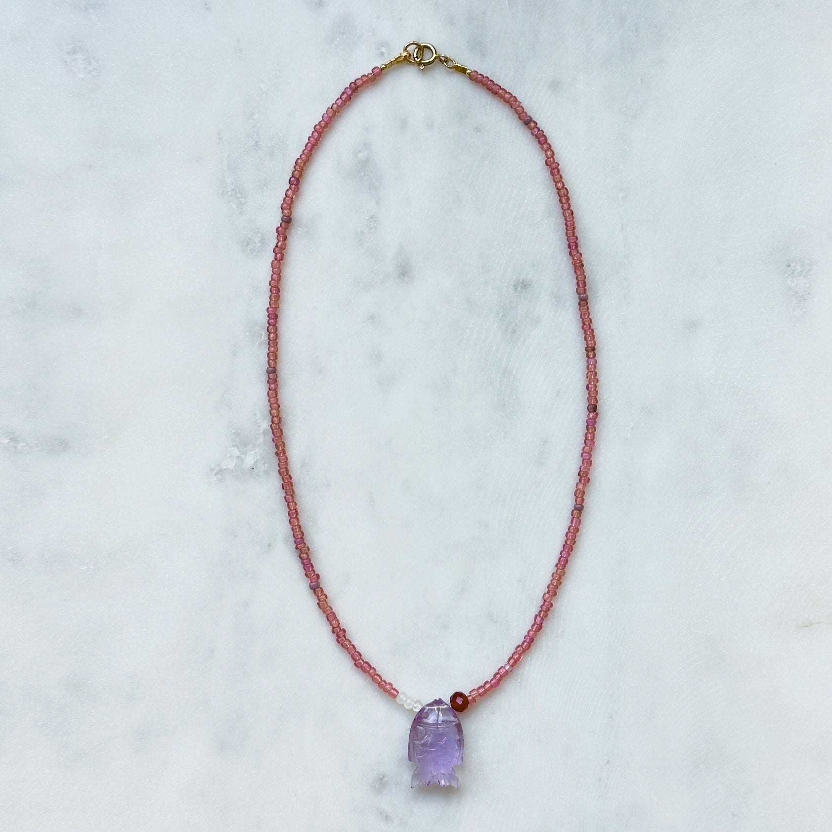 Amethyst Fish - Sheer Pink