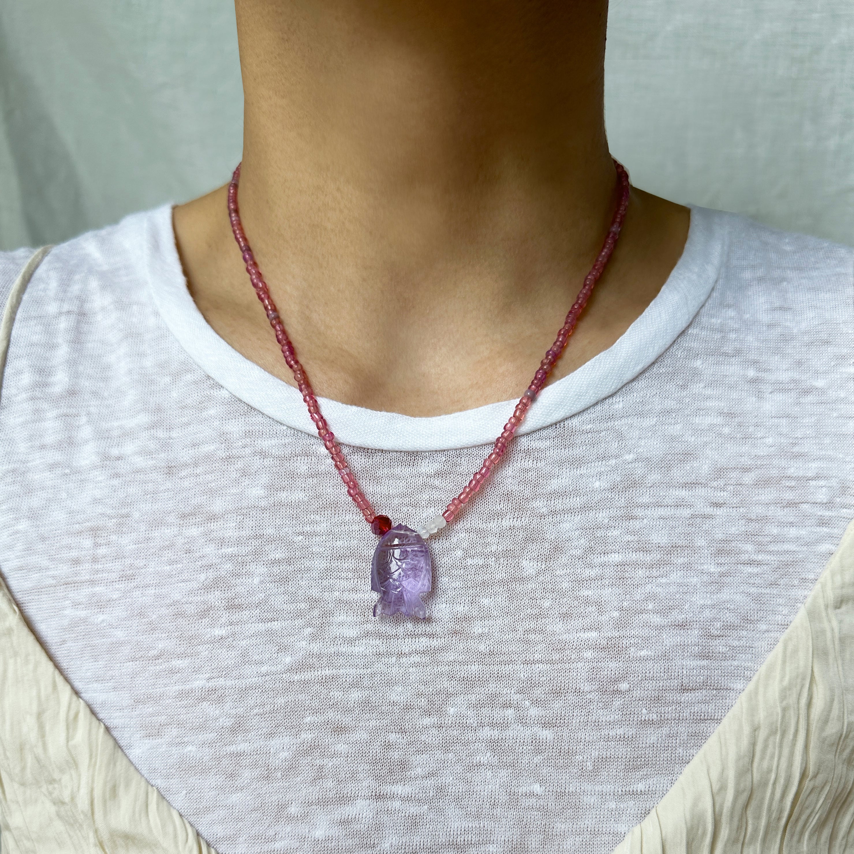 Amethyst Fish - Sheer Pink