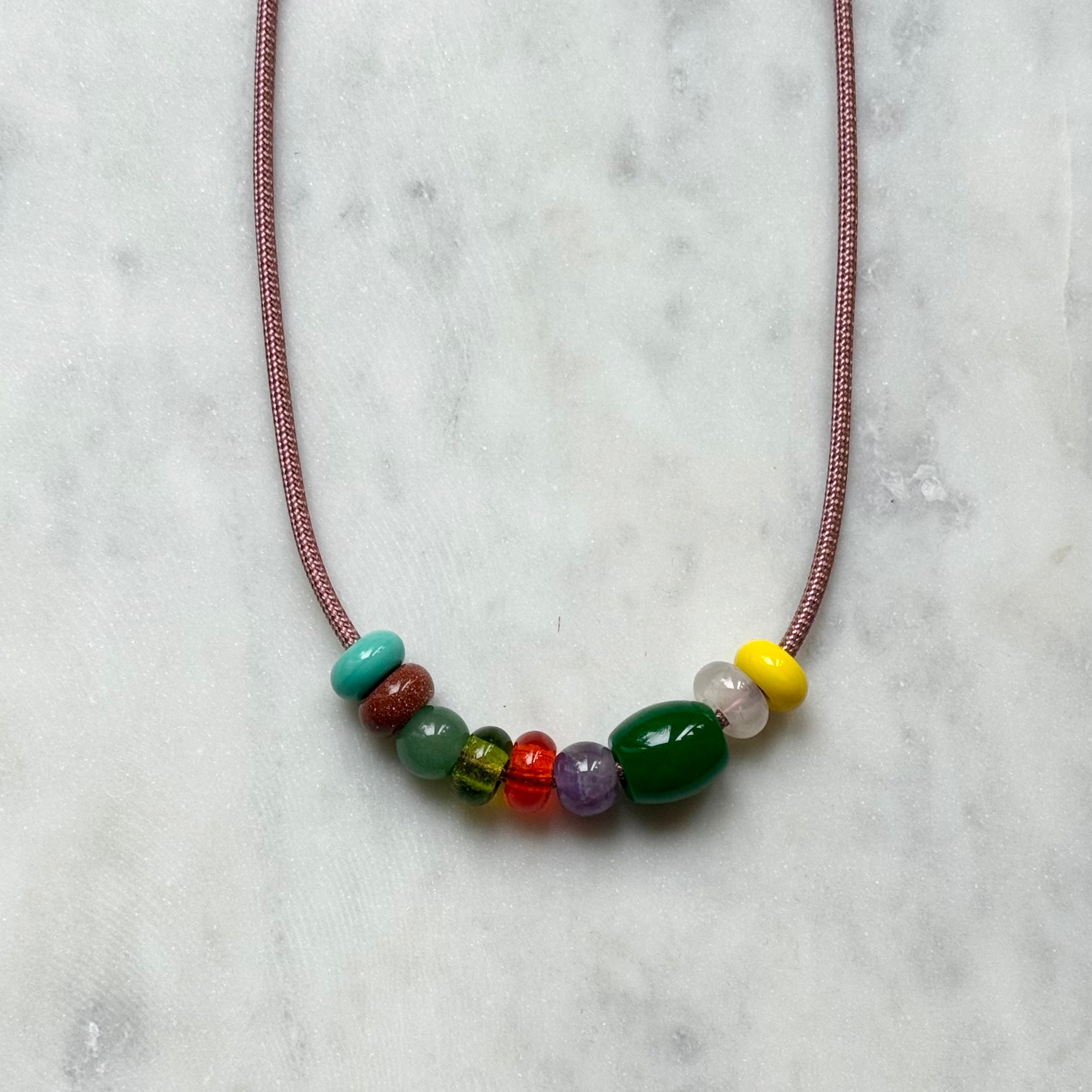 Cord Necklace - Berry