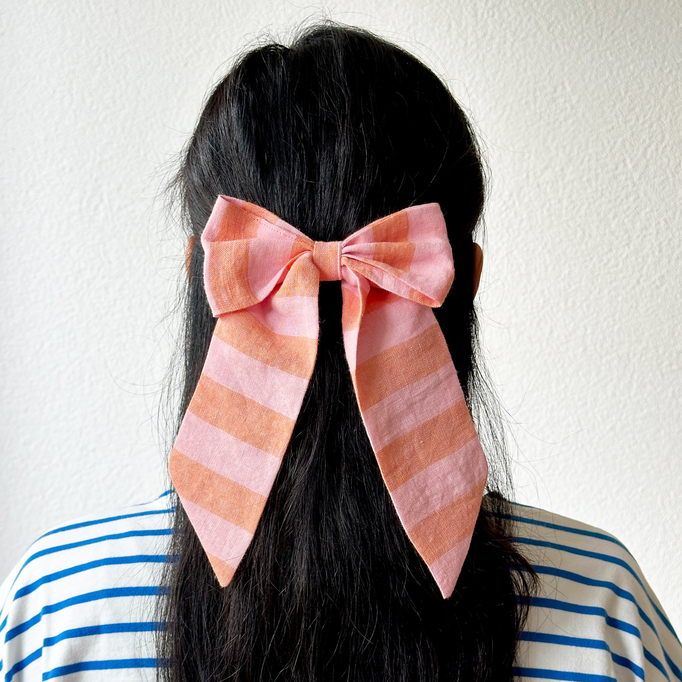 Oversized Hair Bow - Flamingo