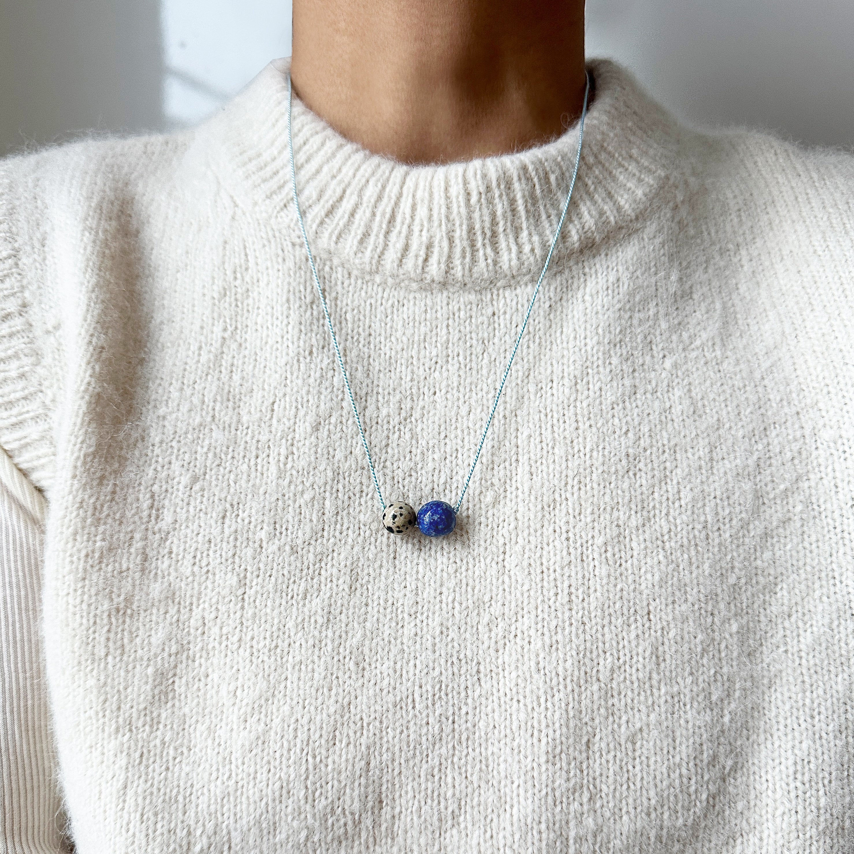 Calm & Confidence Necklace (Lapis & Dalmatian Jaspis)