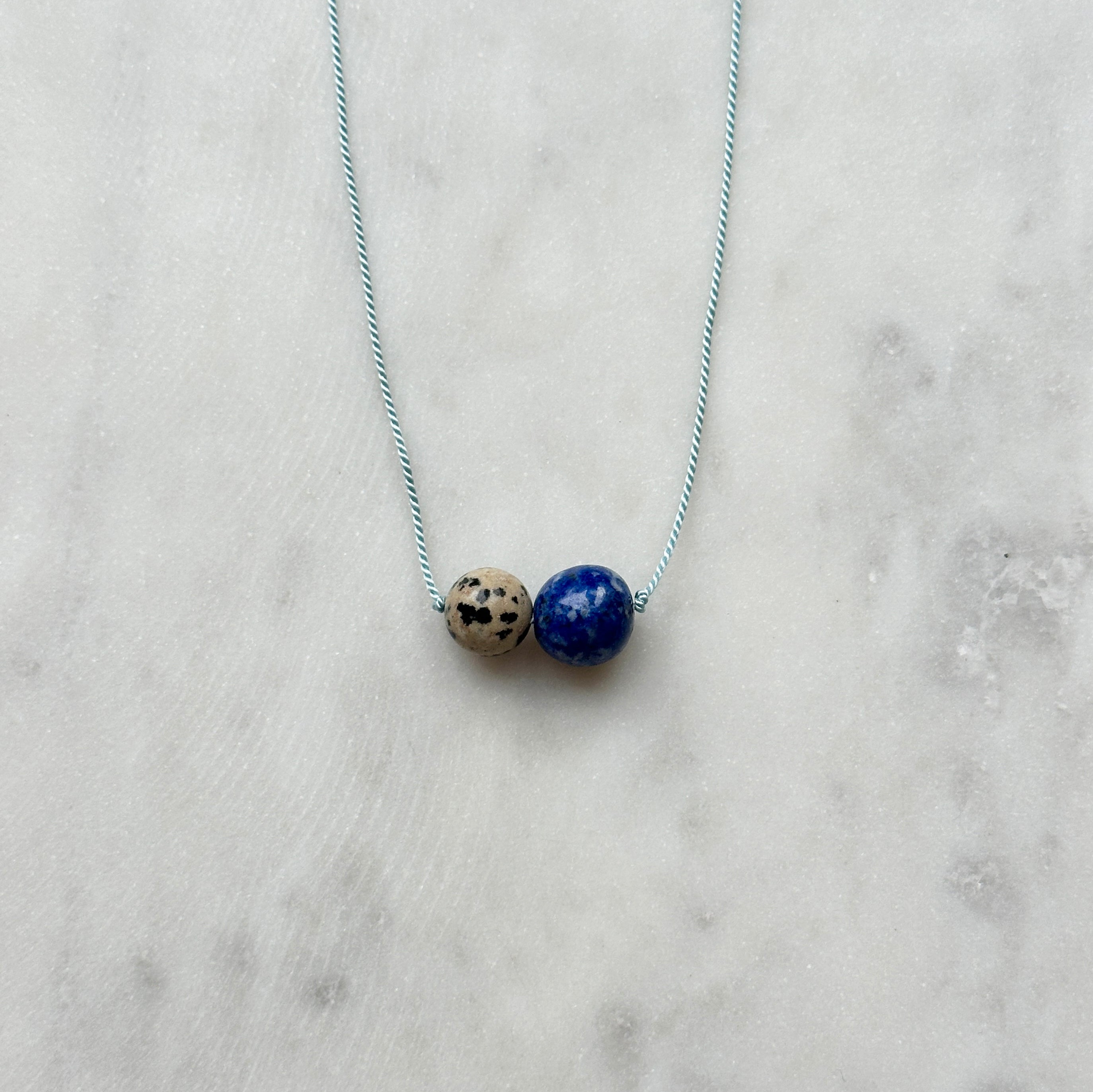 Calm & Confidence Necklace (Lapis & Dalmatian Jaspis)