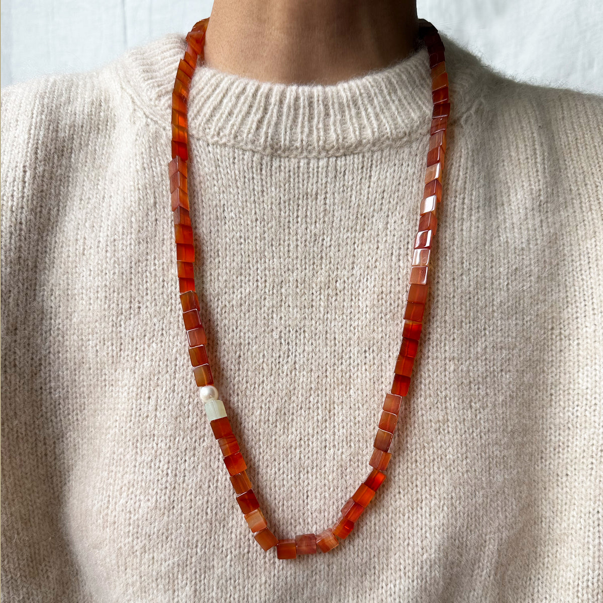 Flowy Necklace - Karneol