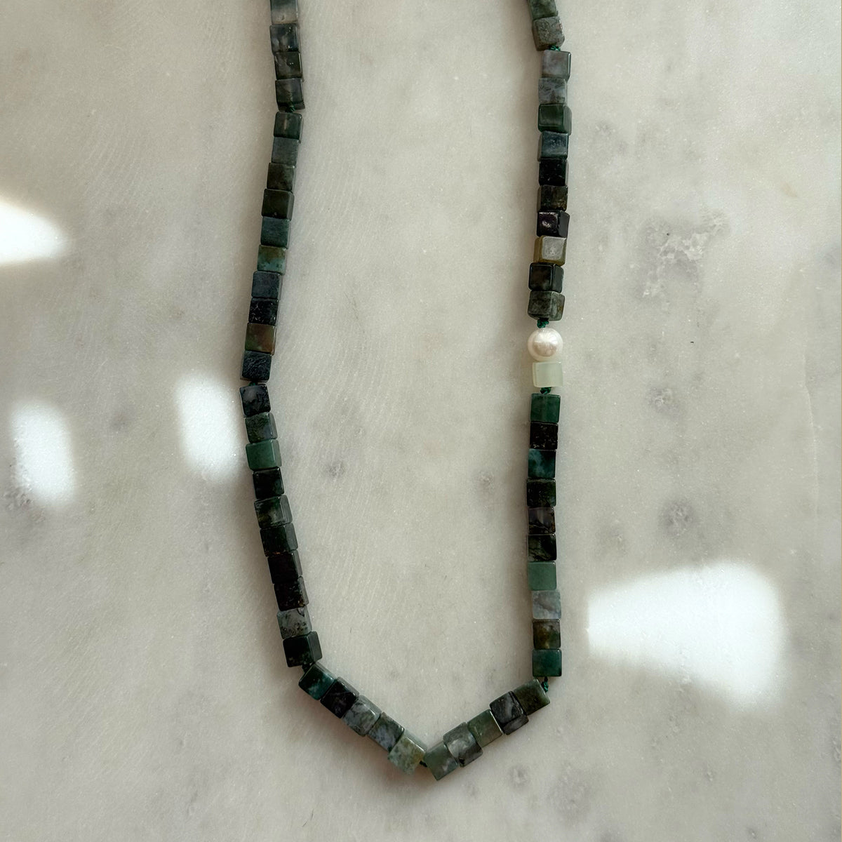 Flowy Necklace - Moos Achat