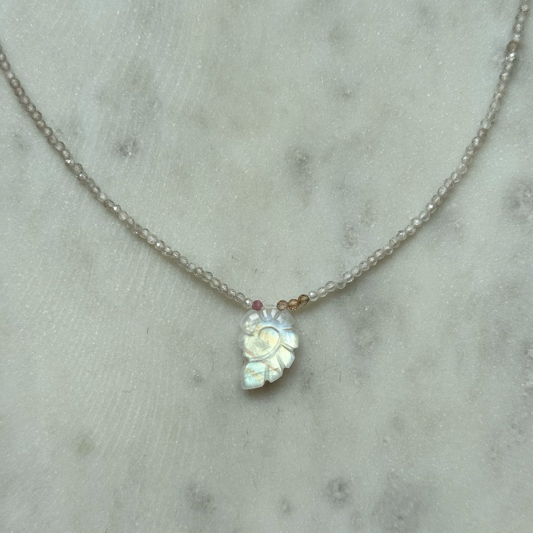 Sparkly Moonstone Shell