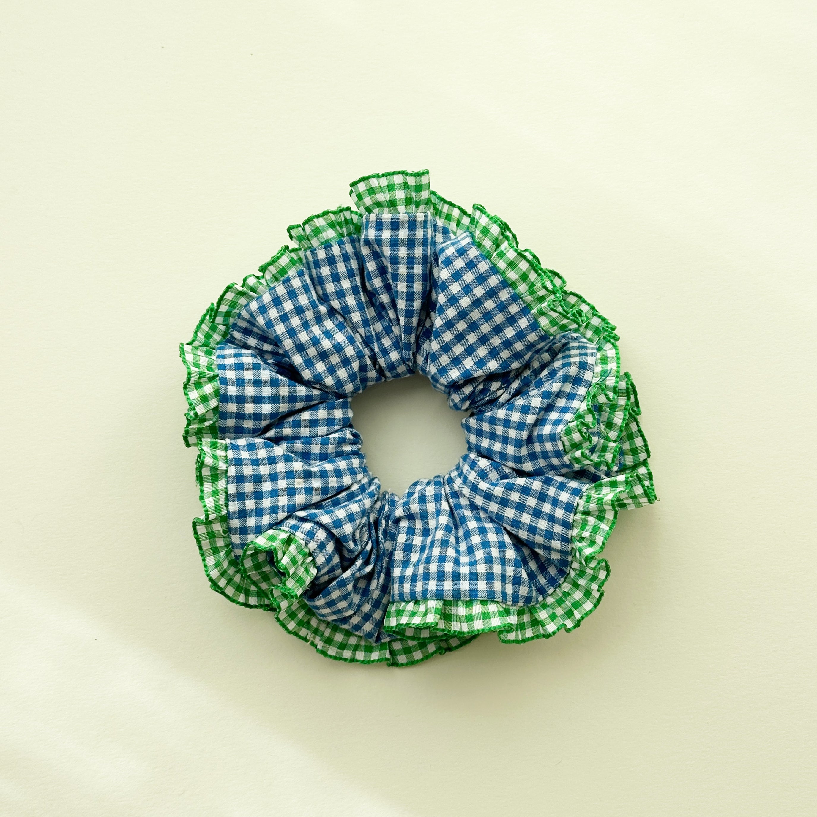 Oversized Scrunchie - Vichy Peacock