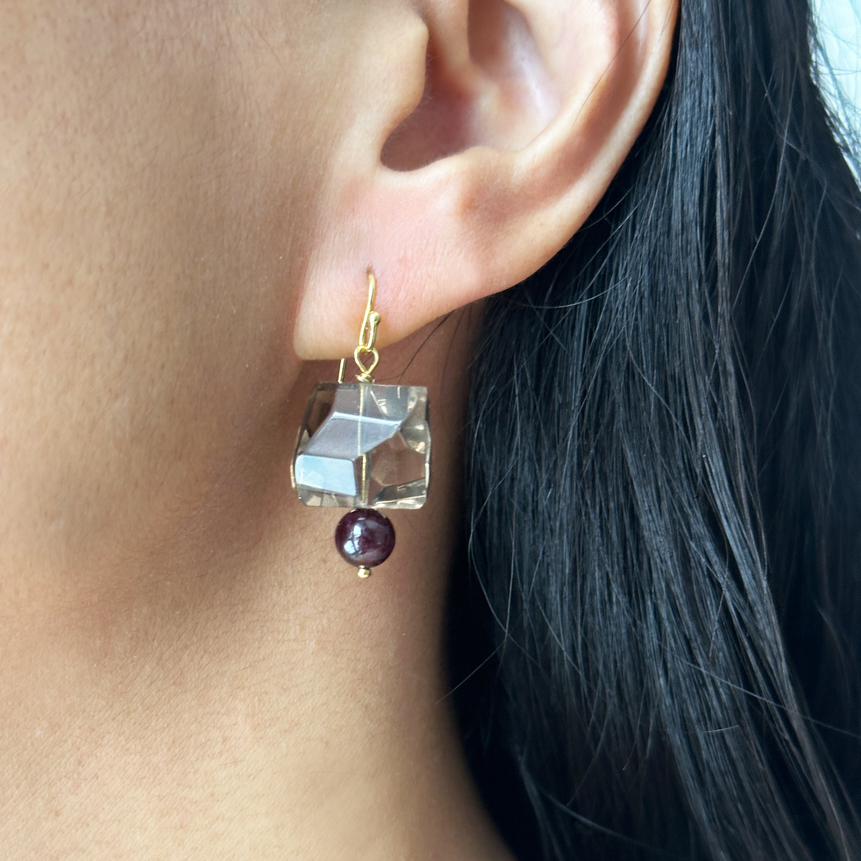 Positive Thougths (Smoky Quarz) Earrings