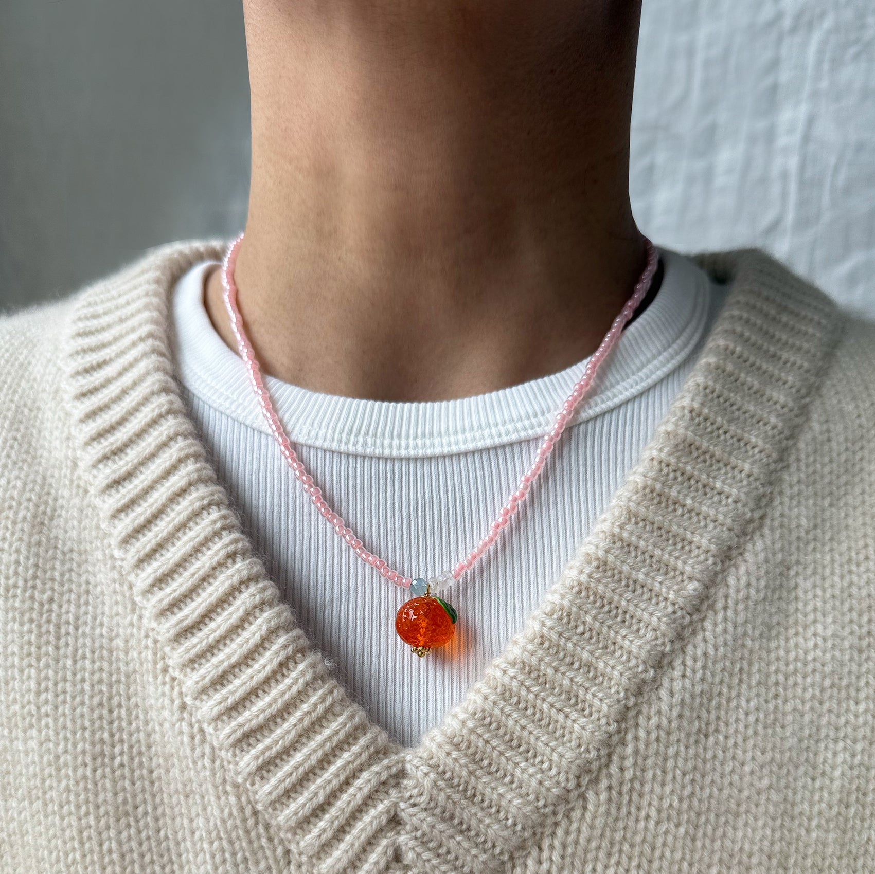 Pink Orange Necklace