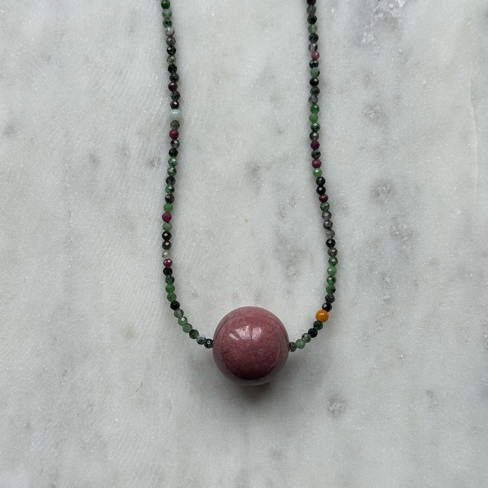 My Little Universe Pedant - Rhodonite