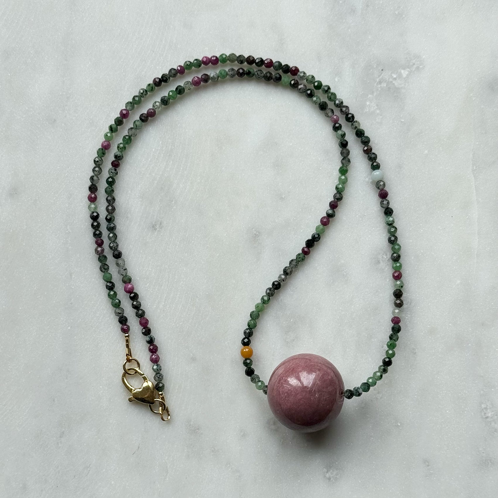 My Little Universe Pedant - Rhodonite