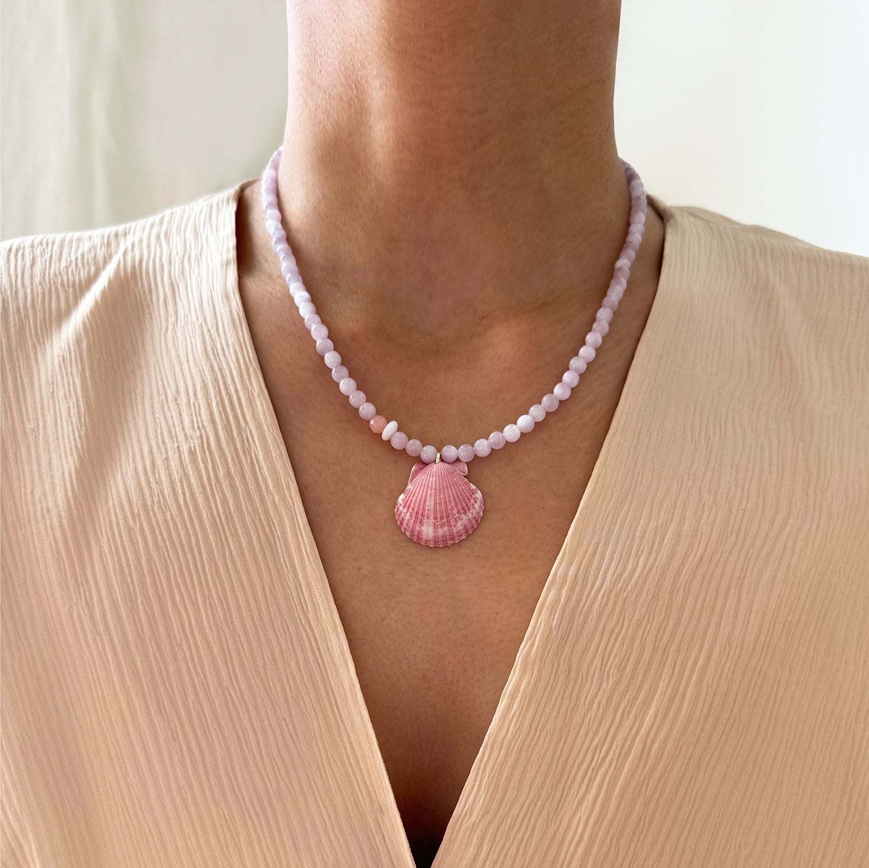 Lilac Scallop Necklace