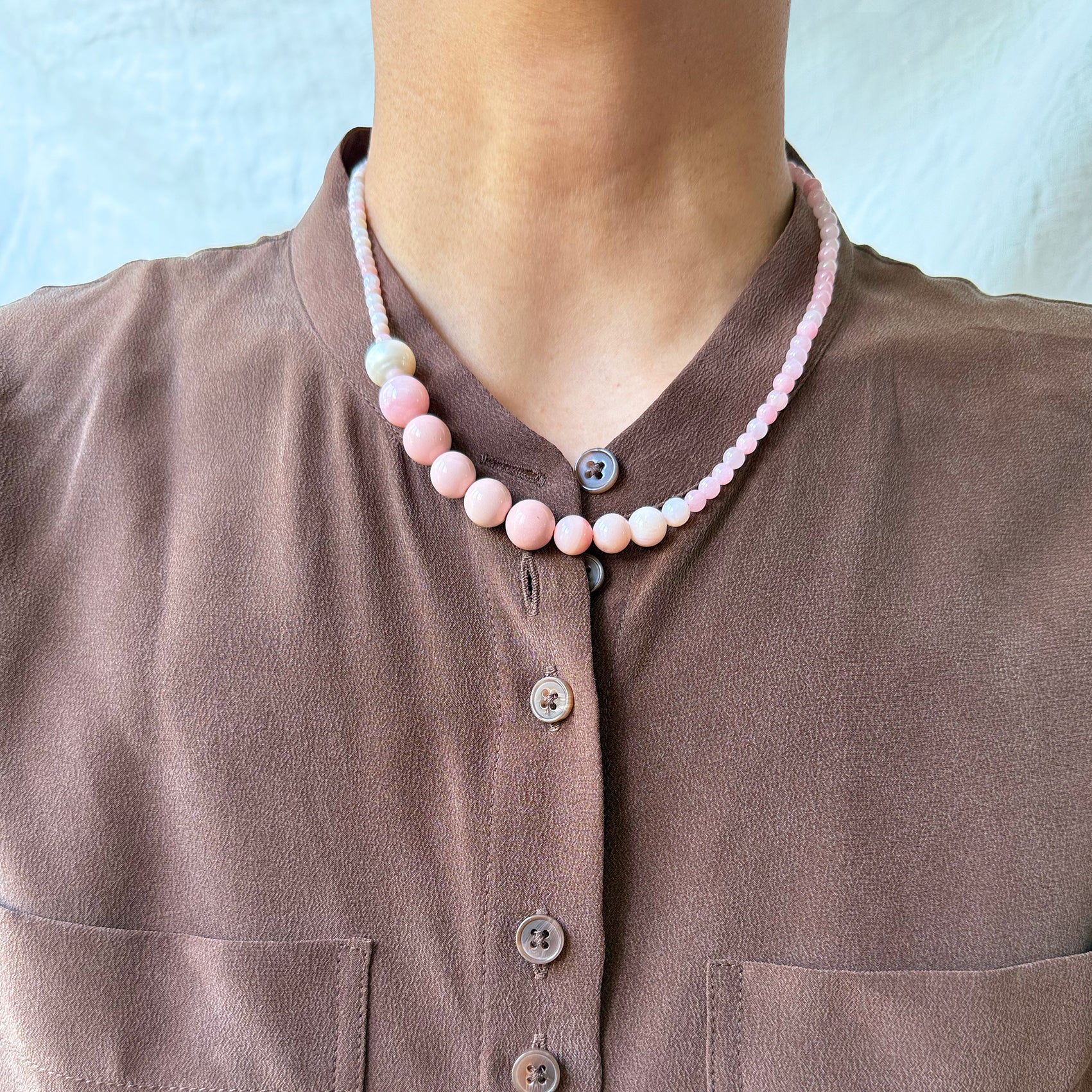 Blush and Pearl Necklace