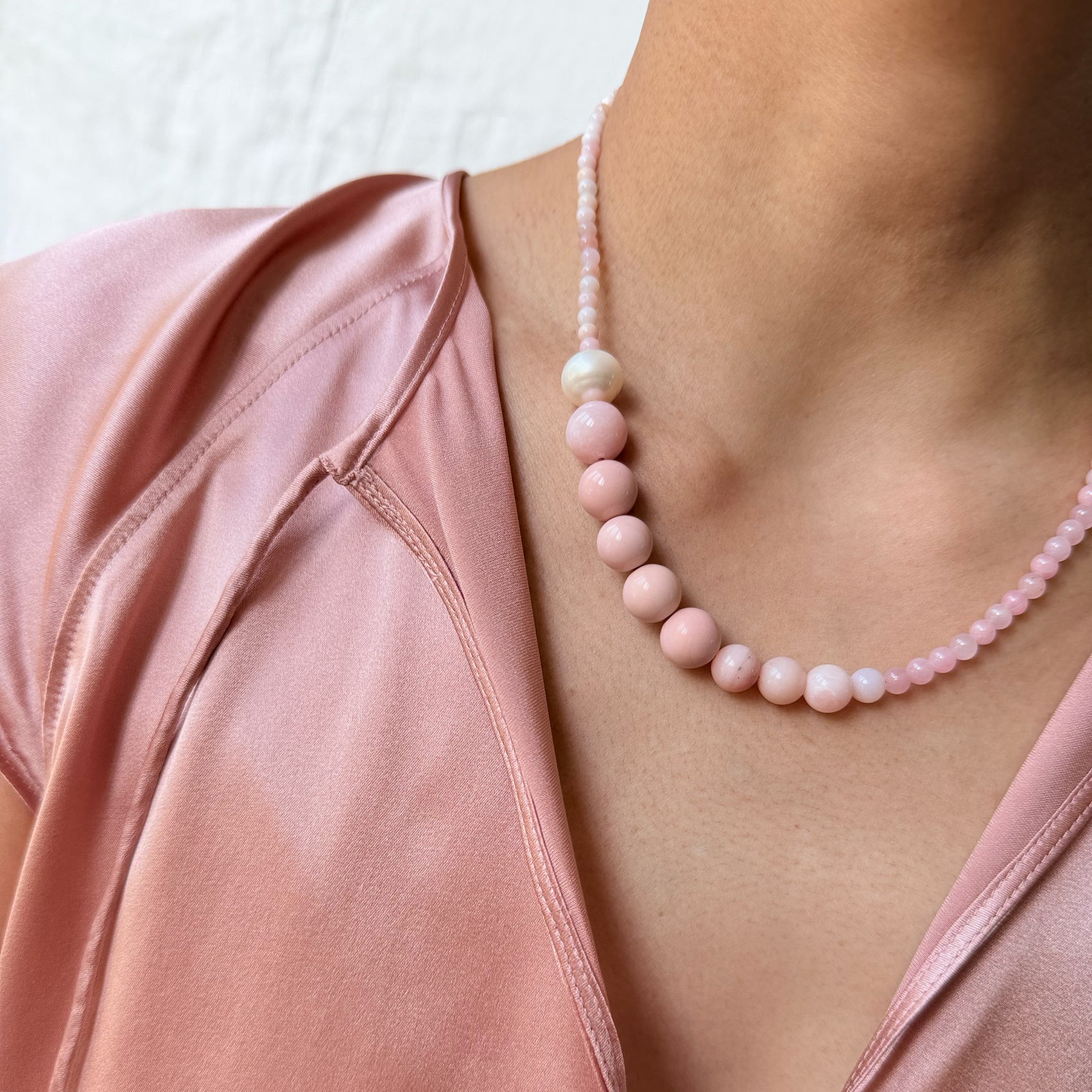 Blush and Pearl Necklace