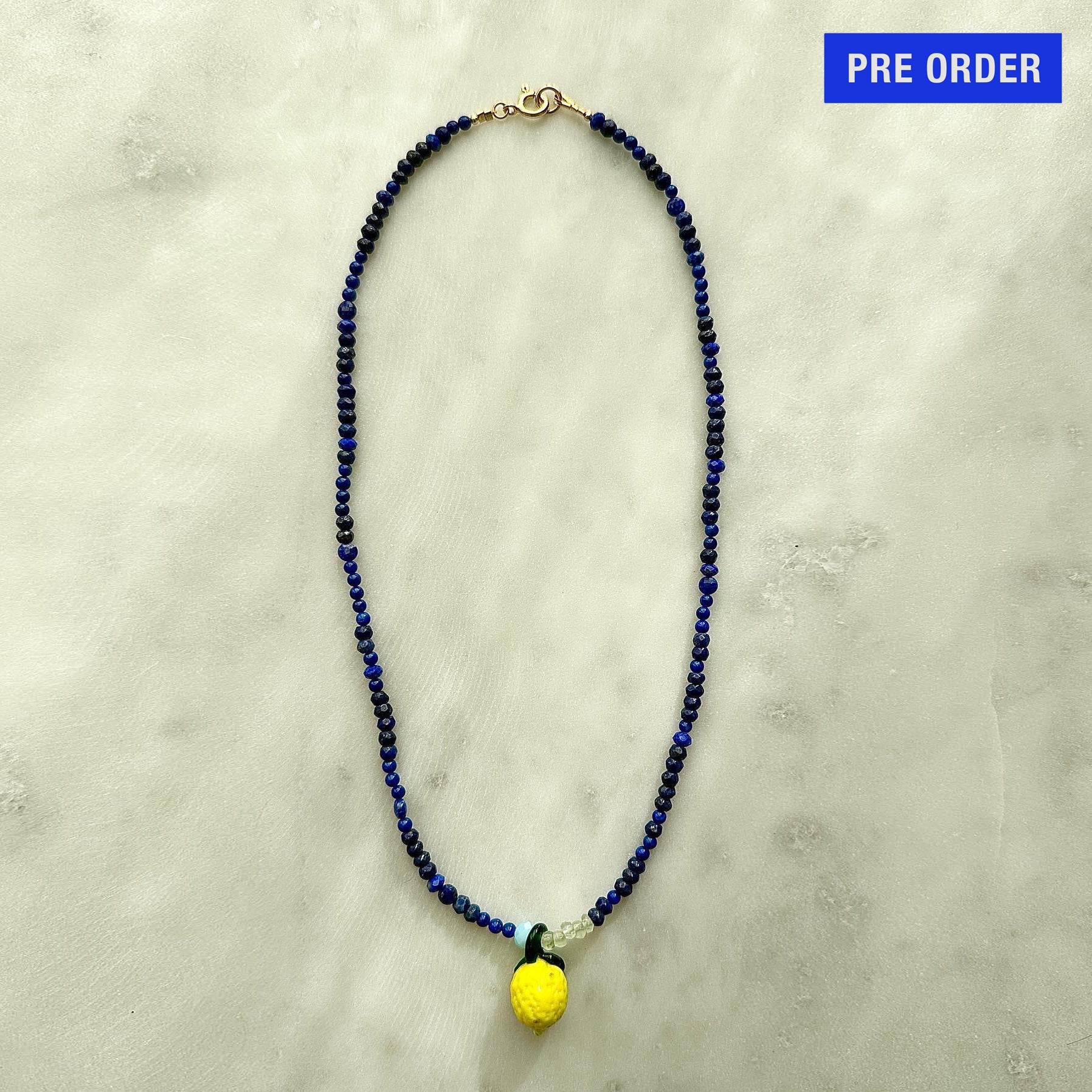 PRE - ORDER - Lemon at Midnight Necklace