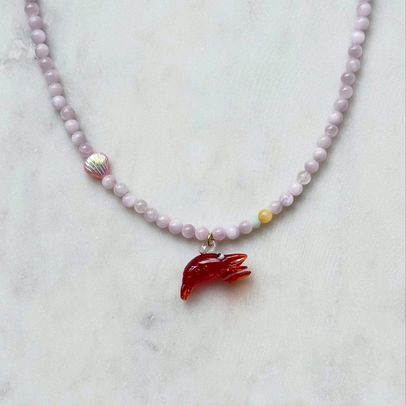 Lilac Lobster Necklace