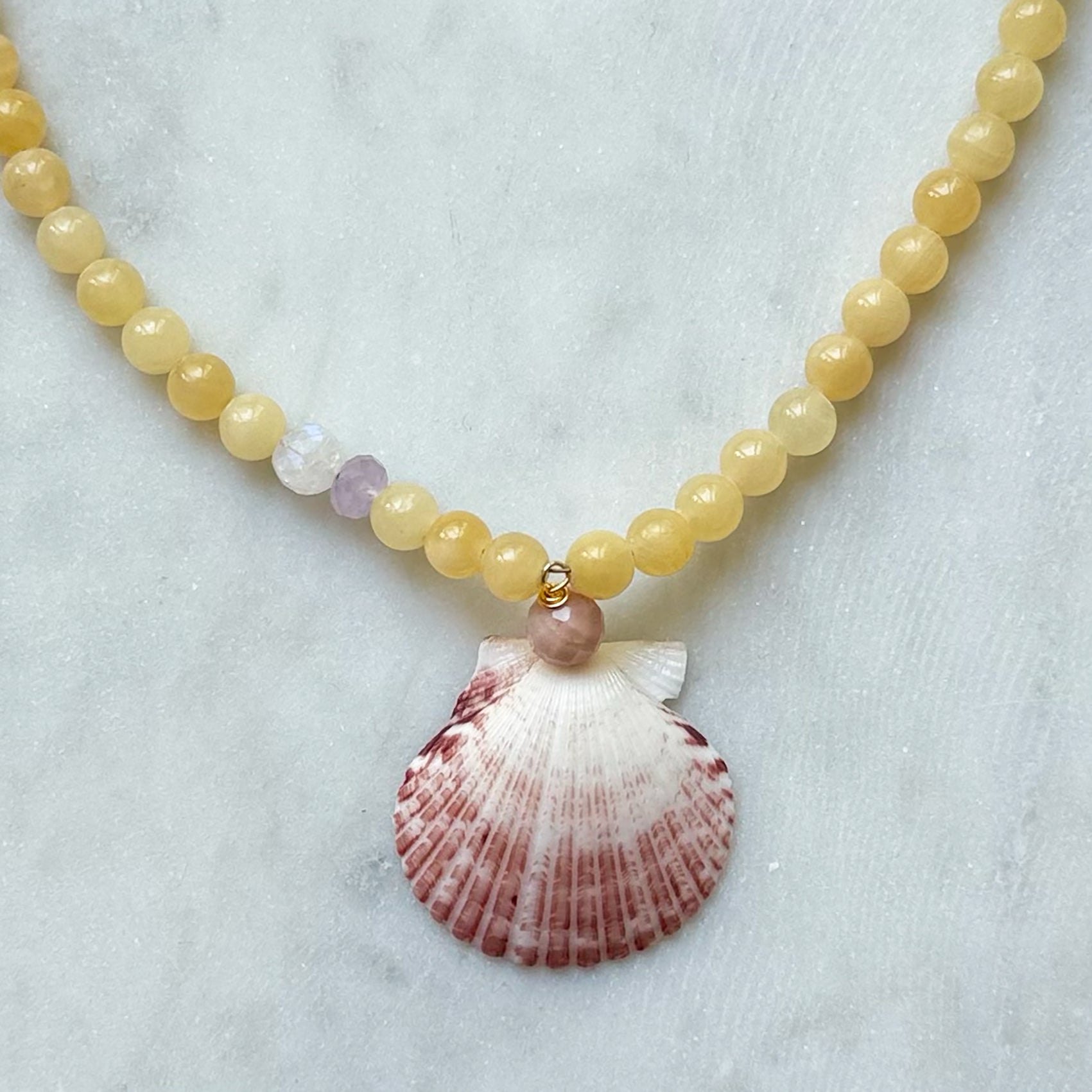 Pink Scallop Necklace
