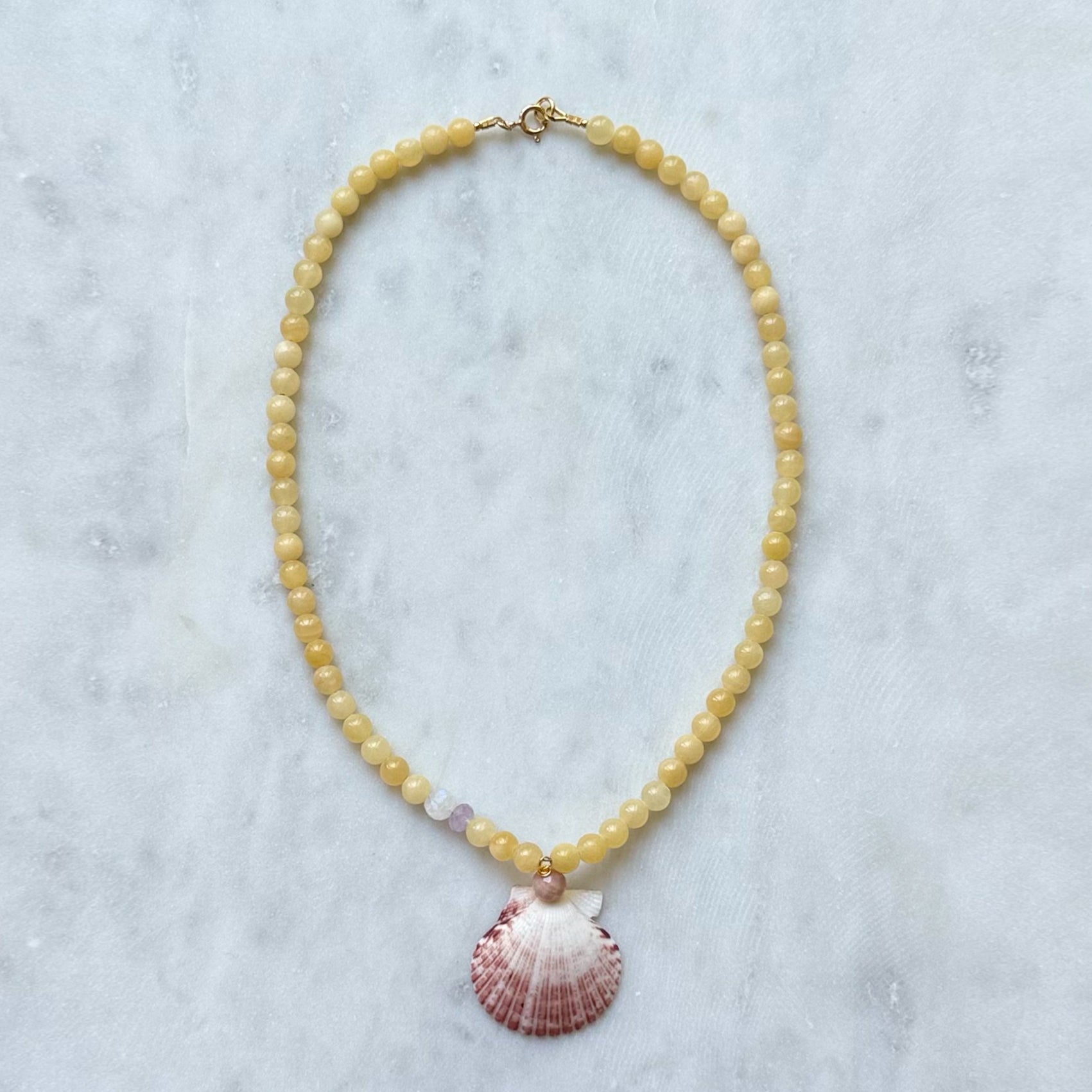 Pink Scallop Necklace
