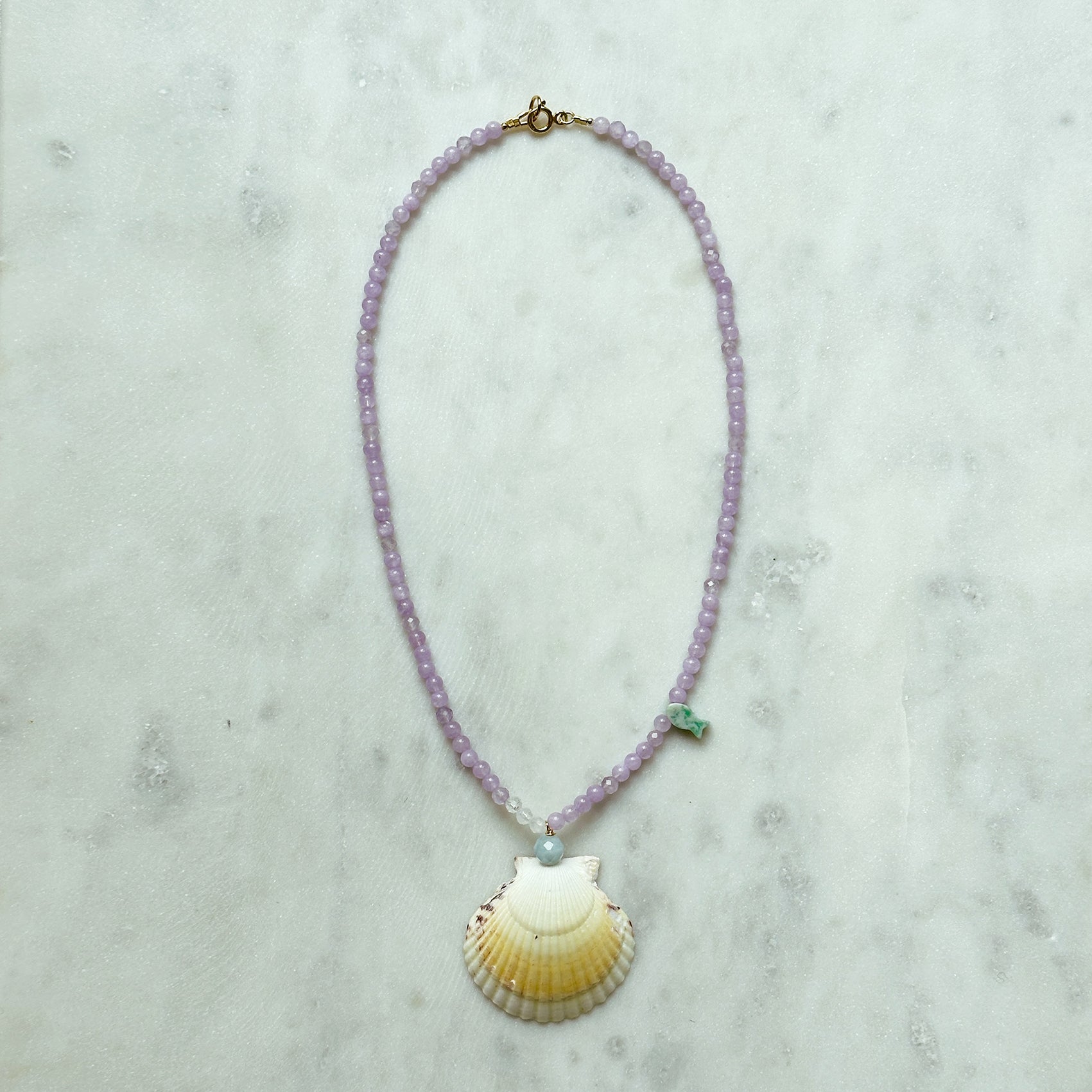 White Yellow Shell Necklace