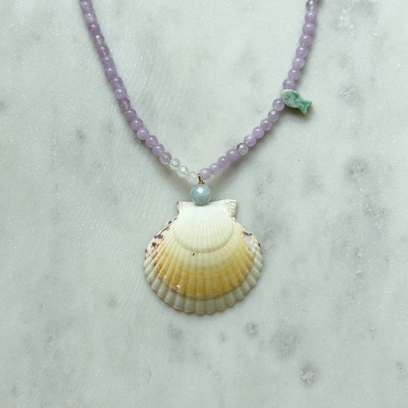 White Yellow Shell Necklace