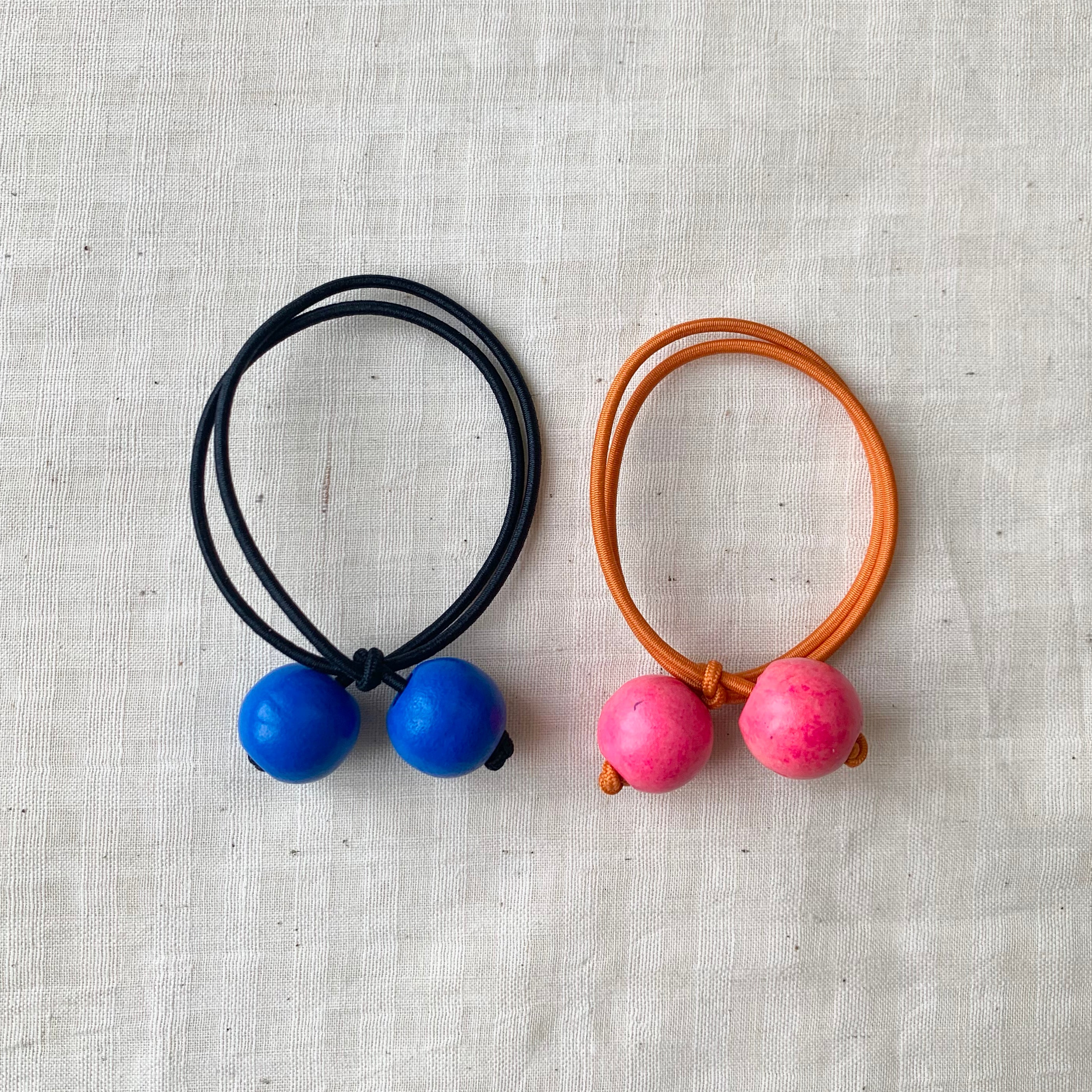 Bubble Hair Ties Adult - Black Orange