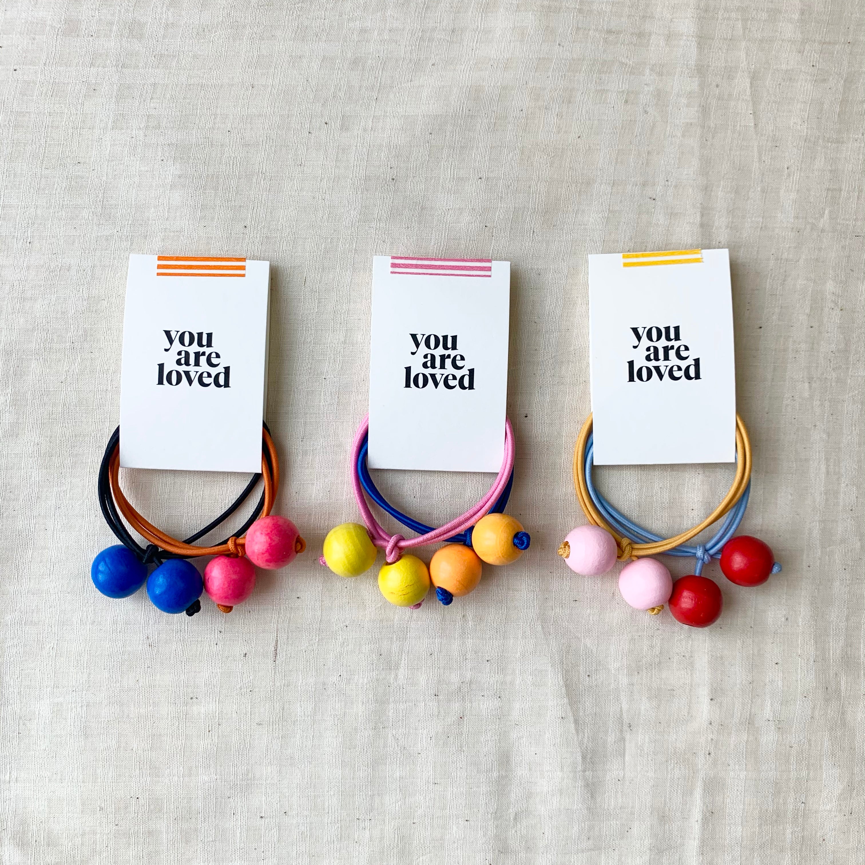 Bubble Hair Ties Adult - Black Orange