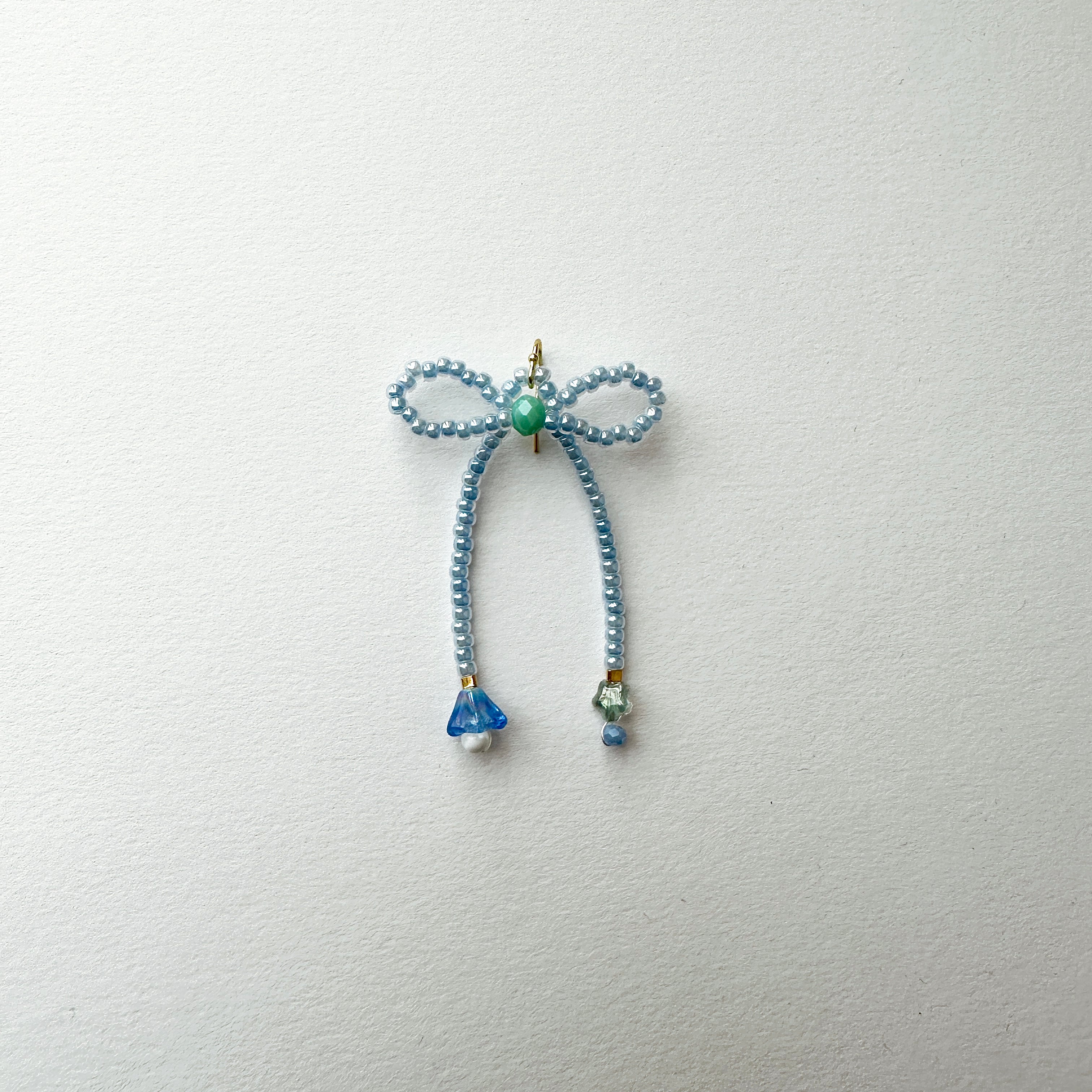 Bow Earring - Sky Blue