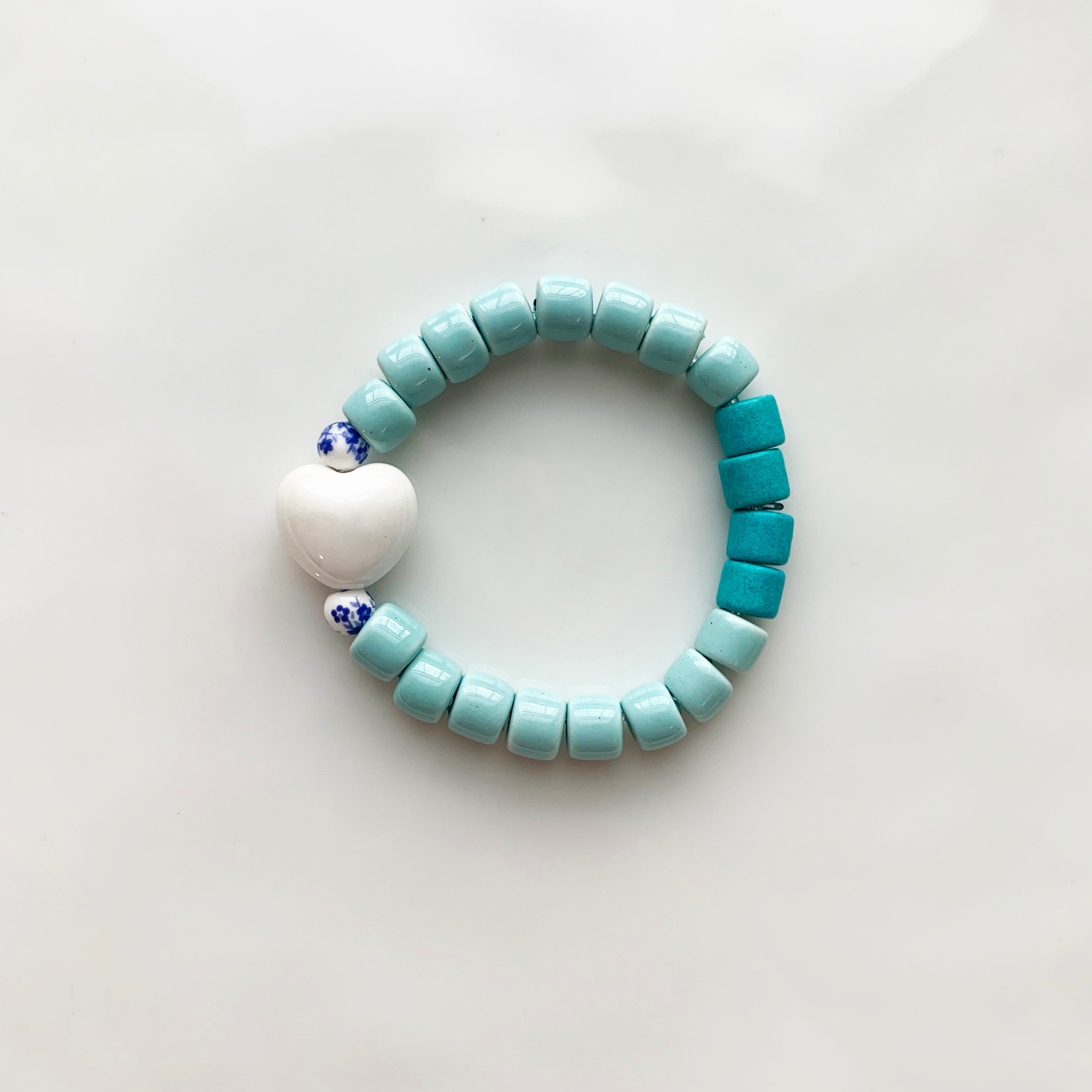 Close To My Heart - White & Pale Blue