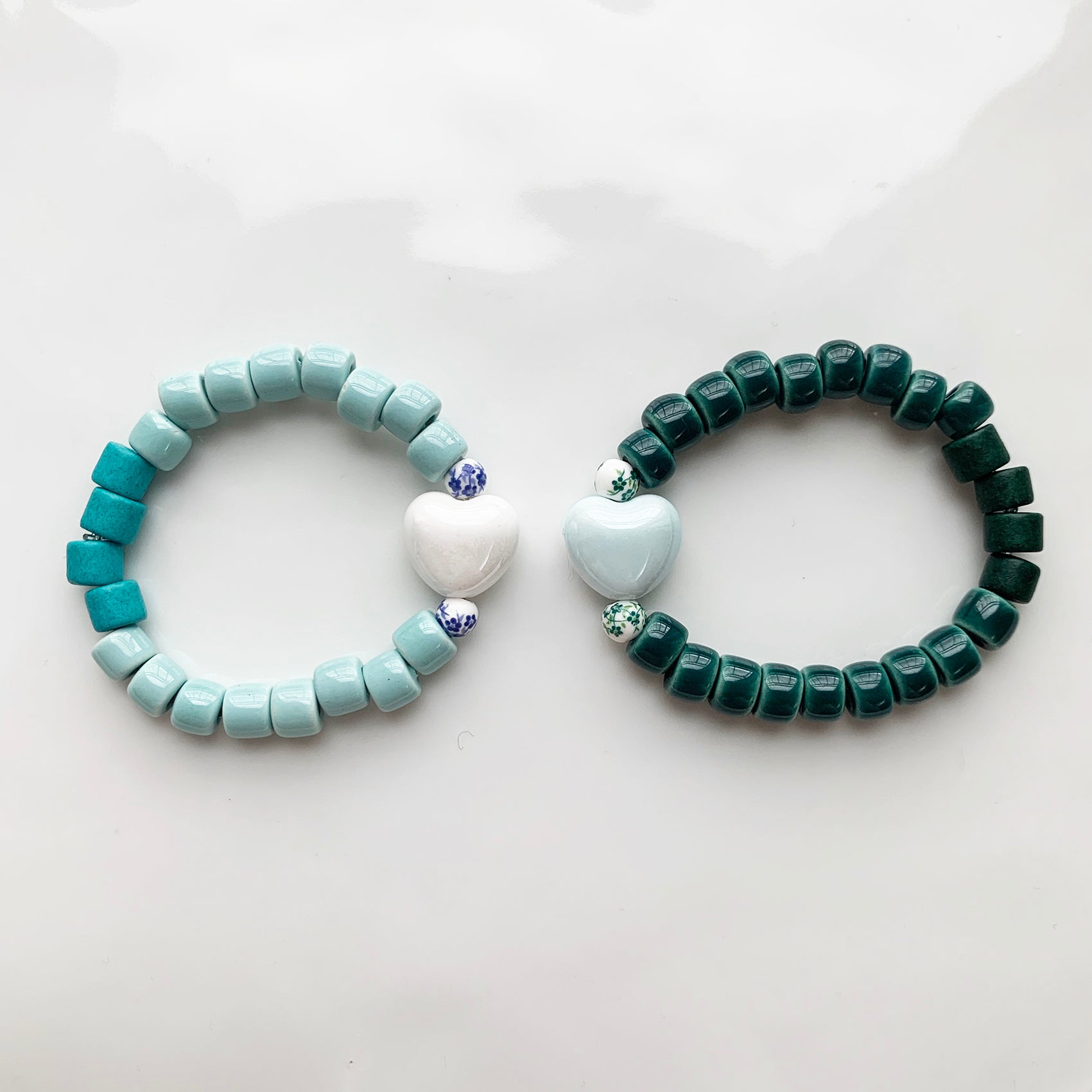 Close To My Heart - White & Pale Blue