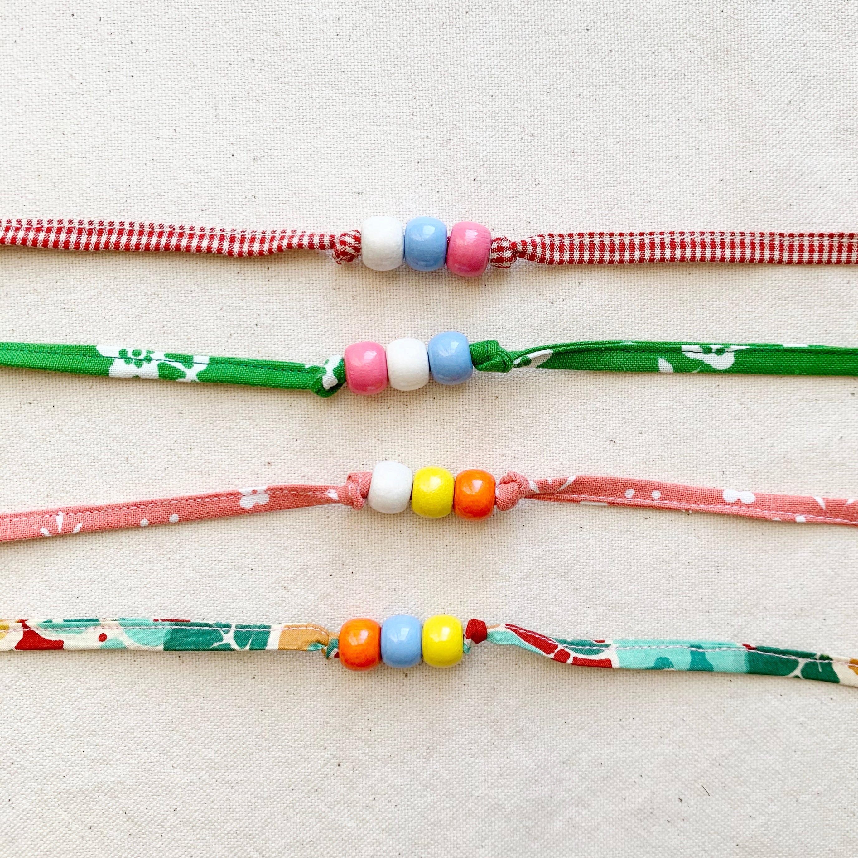 Wooden Beaded Children Bracelet - Lime Green