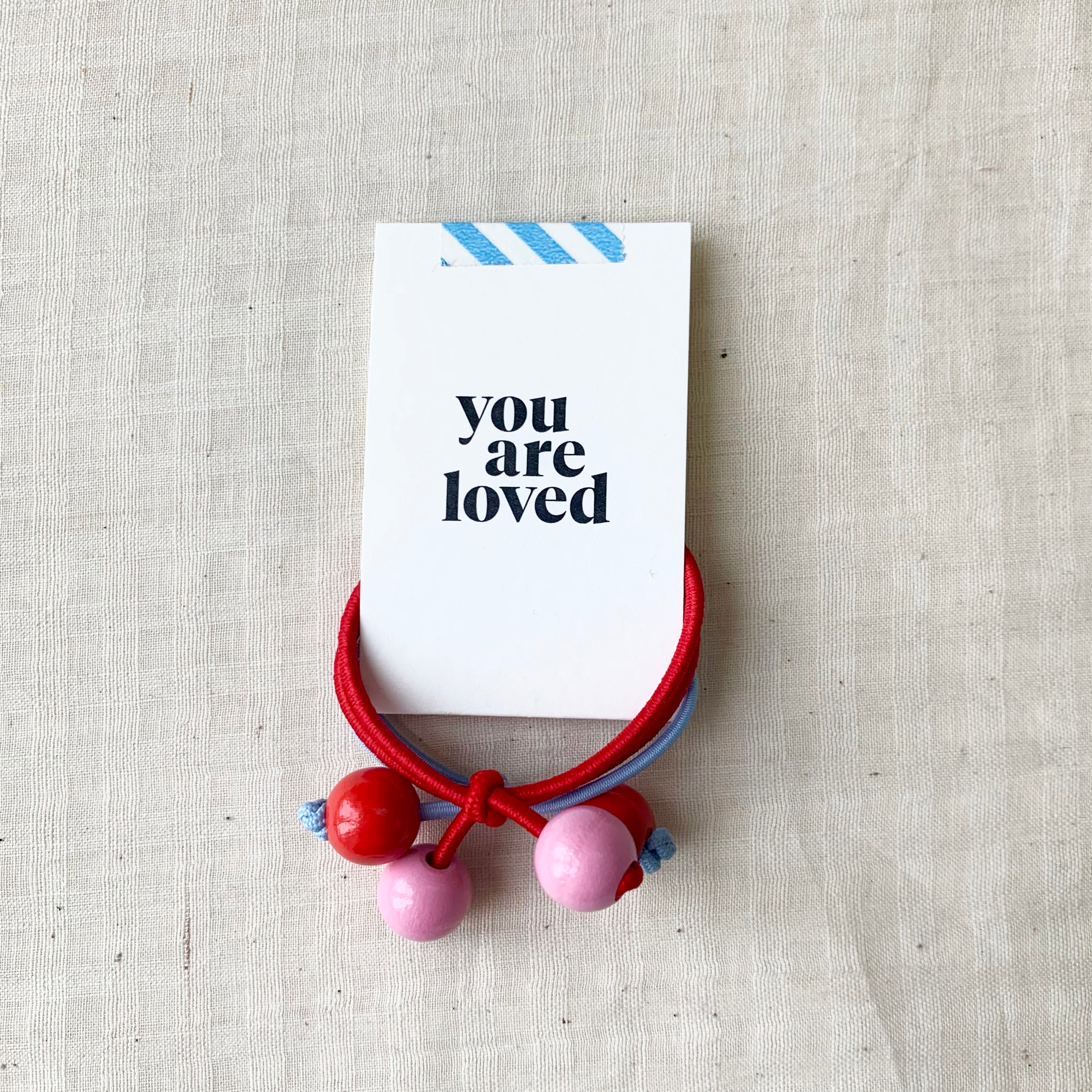 Bubble Hair Ties Kids - Sky and Cherry