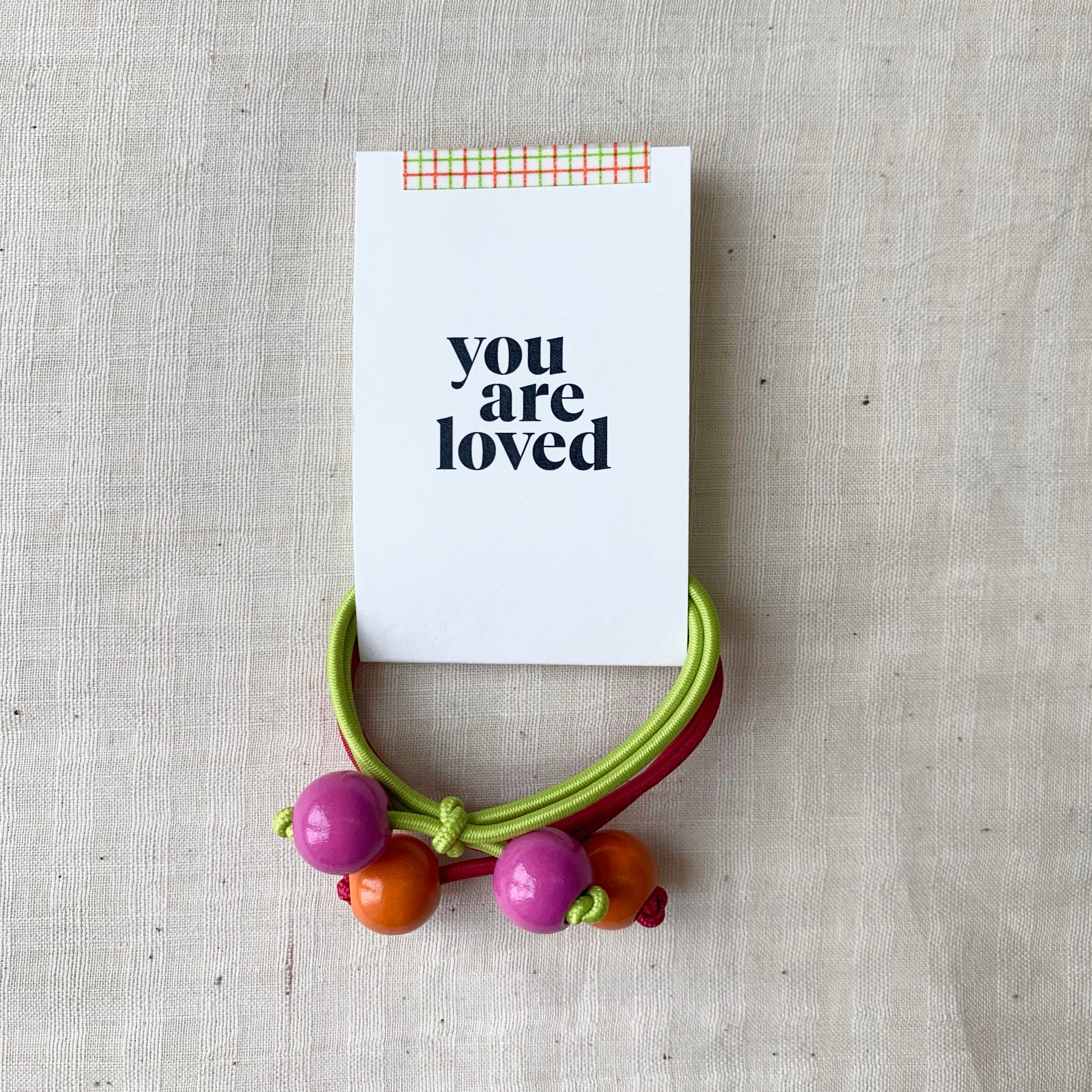 Bubble Hair Ties Kids - Lime and Pink