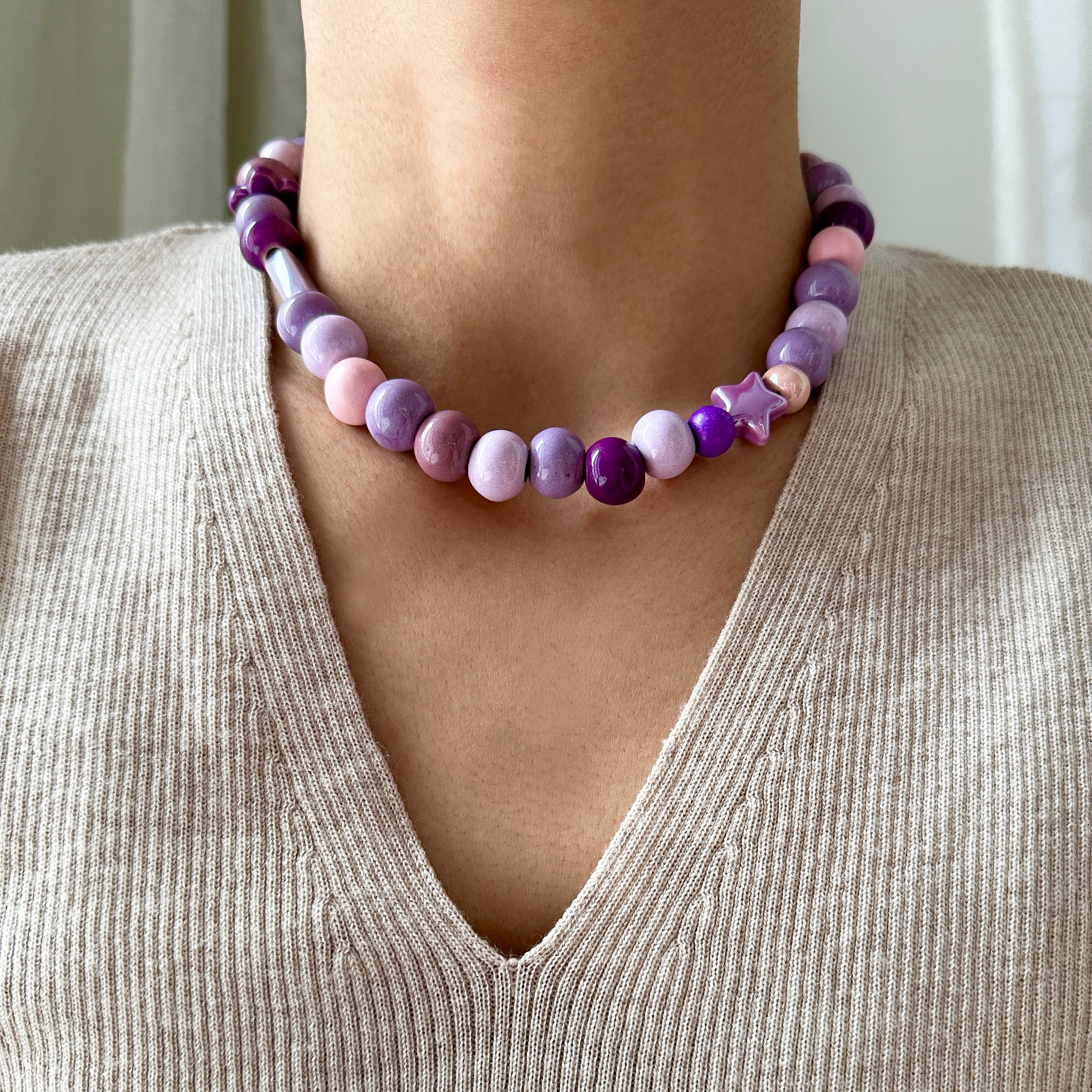 Lilac – Scoops of Ice Cream Necklace